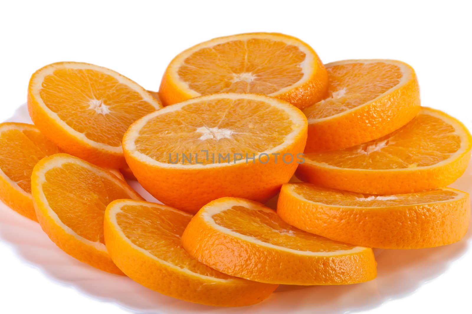 Orange isolated on a white background. Fresh fruits Isolated orange collection.