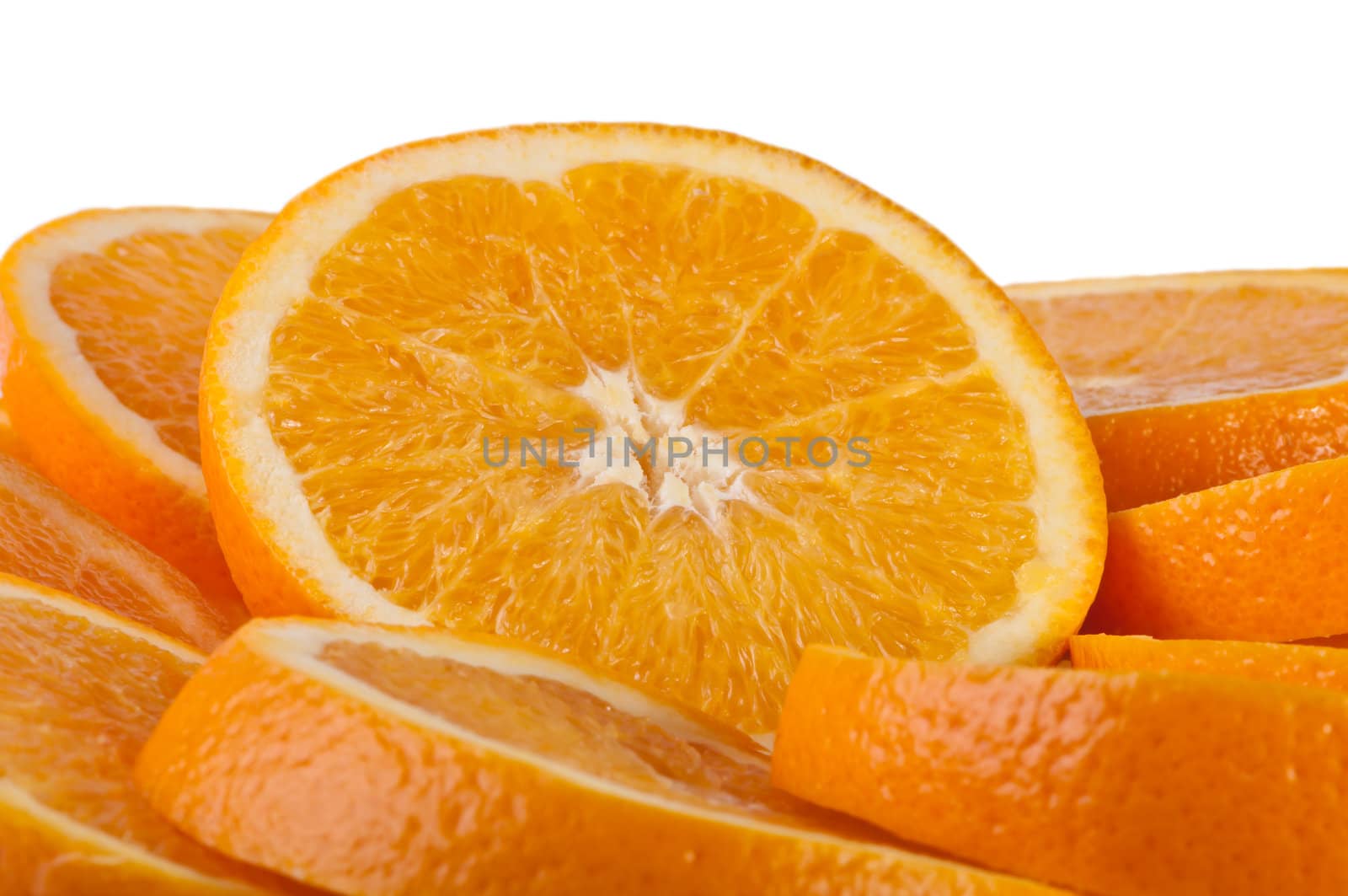 Orange isolated on a white background. Fresh fruits Isolated orange collection.