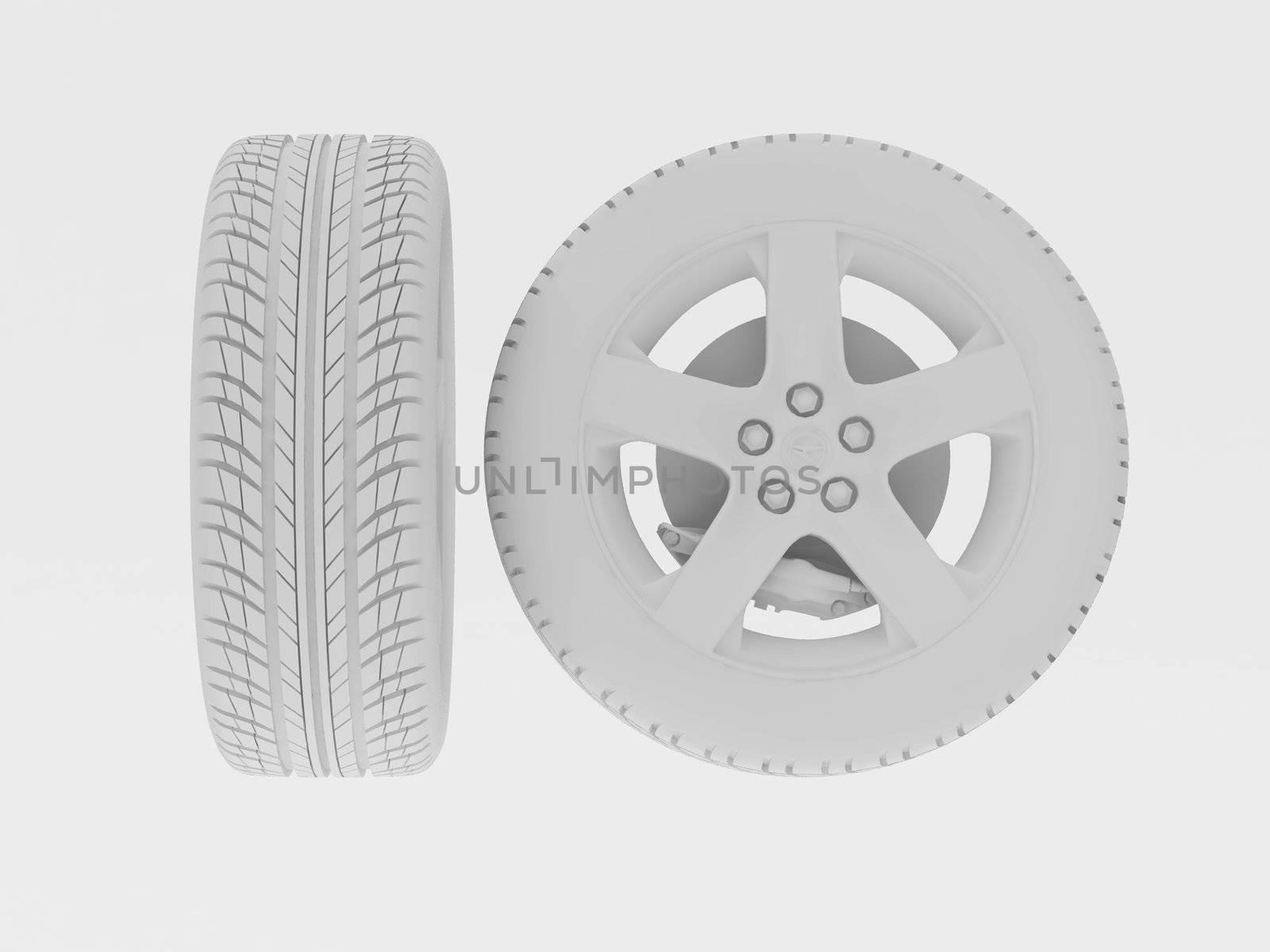 skeleton tires isolated on white background. High resolution image