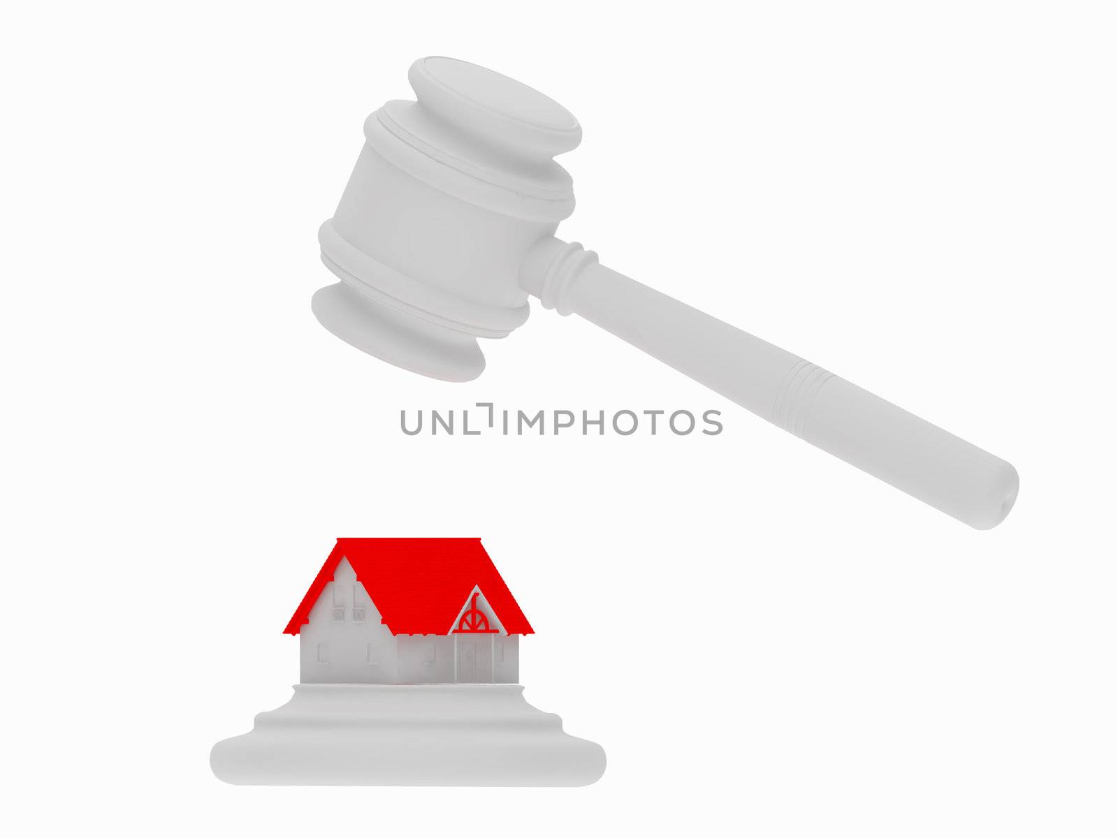 3d symbol house isolated on white background. High resolution image.