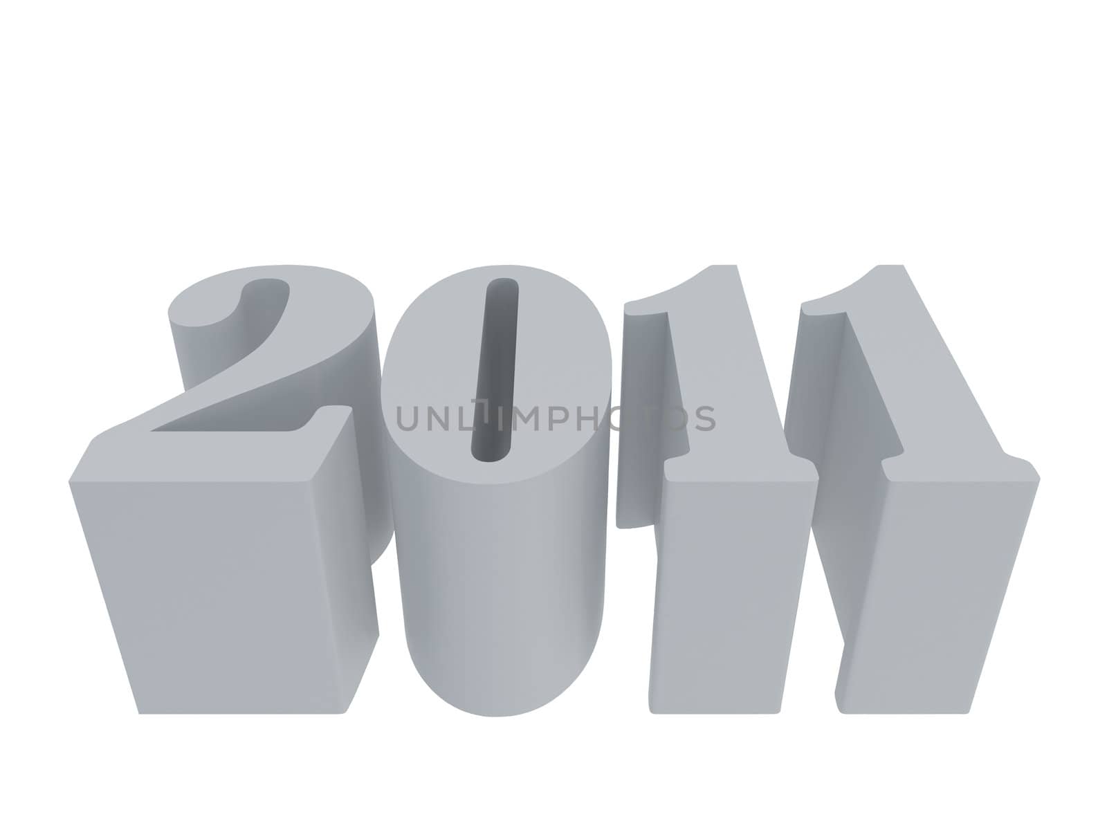 New 2011 year card. High resolution image.  3d rendered illustration.