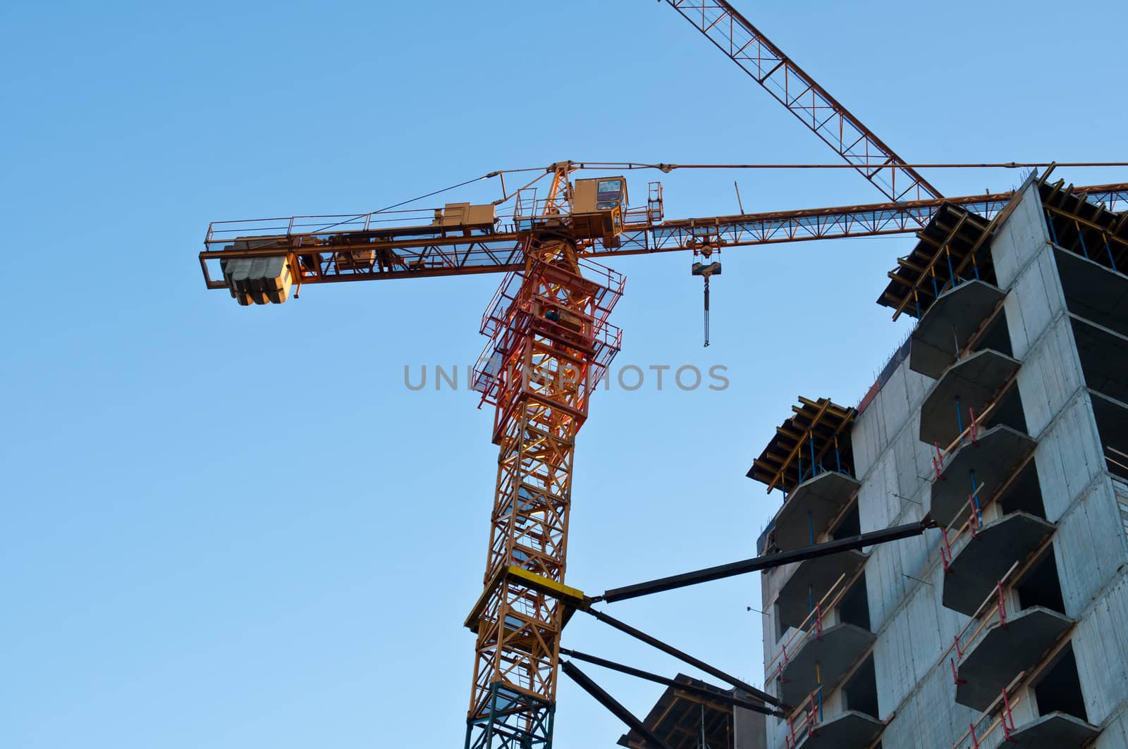 Construction work site. The city of Kaliningrad. Russian Federation.