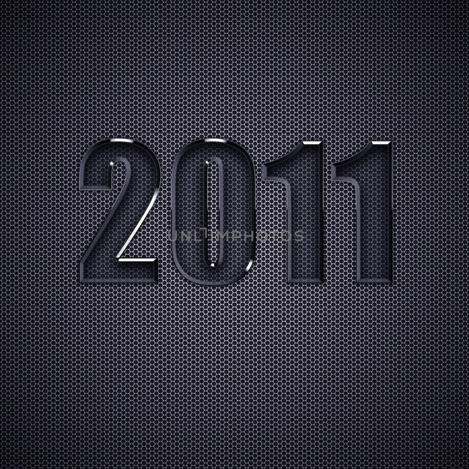 Happy new year 2011. High resolution 3d illustration. Calendar.