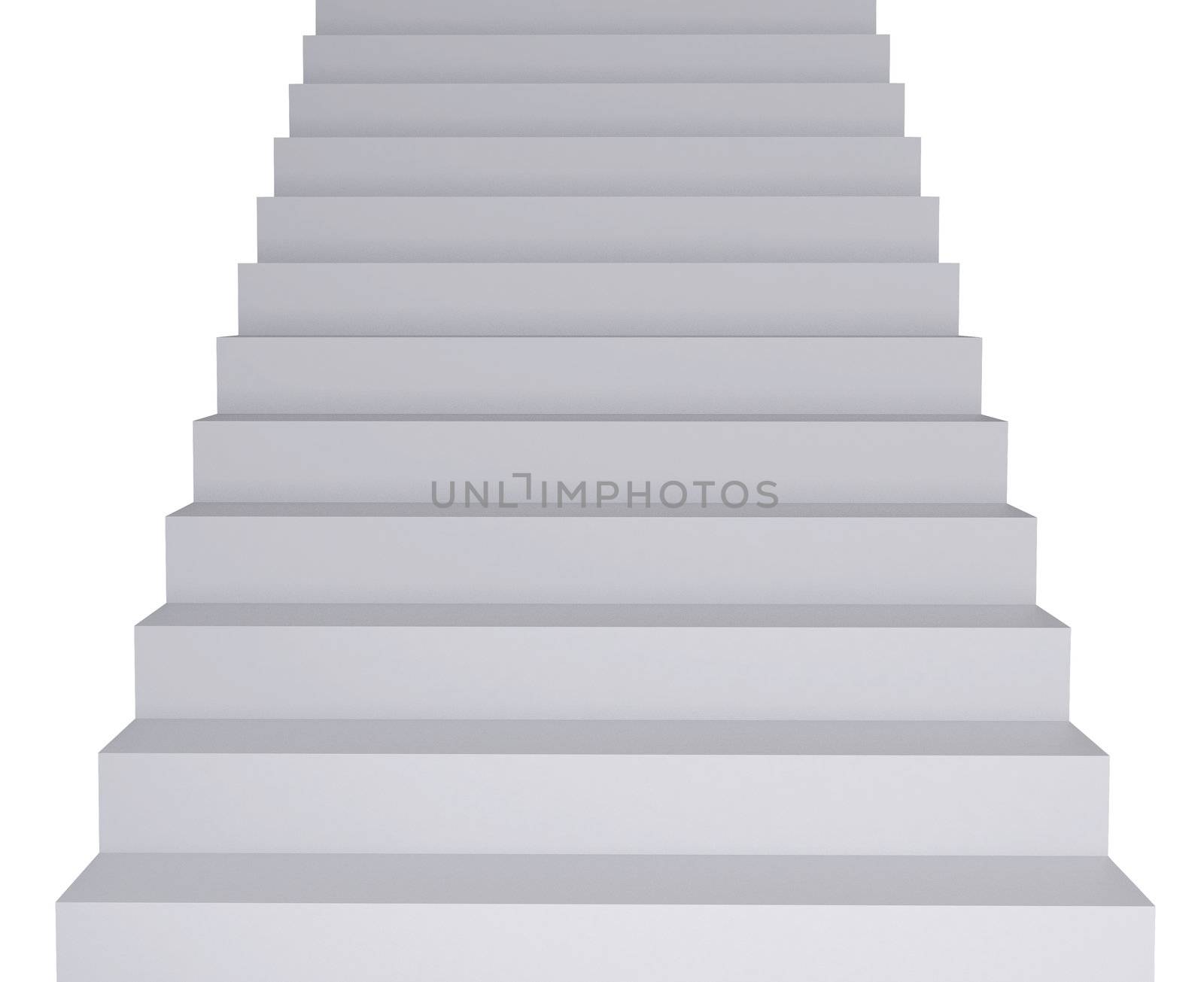 High resolution image. 3d render. White Ladder. Conceptual image.