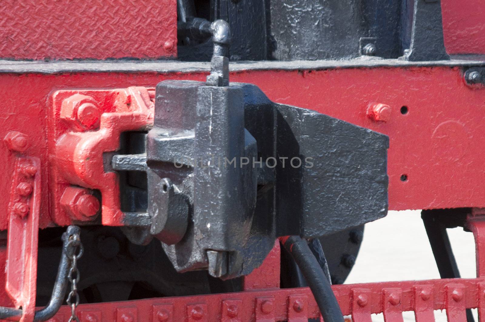 High resolution image. Vintage steam locomotive. Ancient train with a steam locomotive.