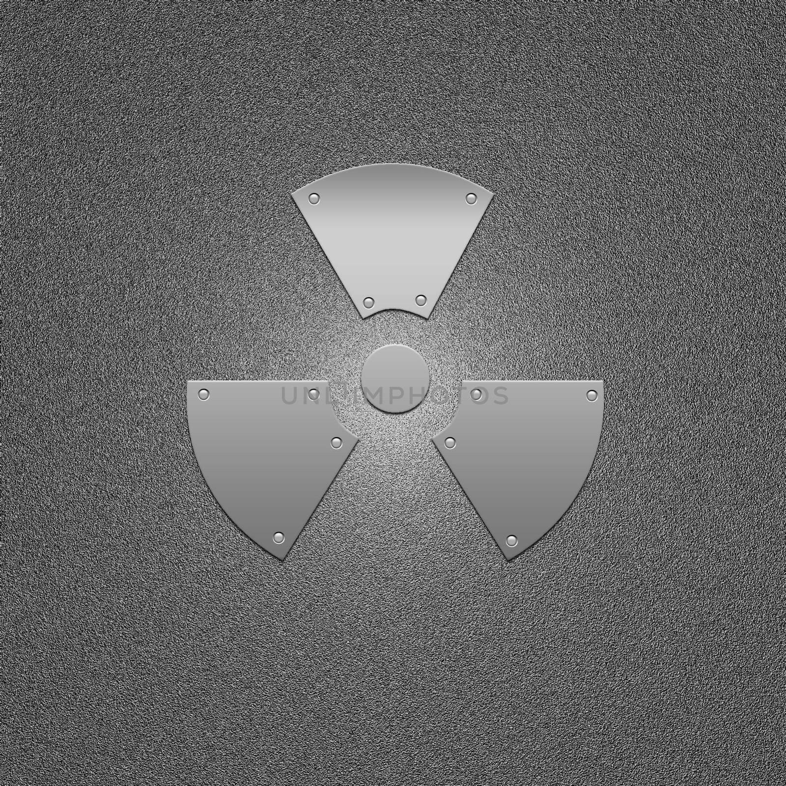 Sign on the prevention of radioactive infection. Threat and danger symbol.