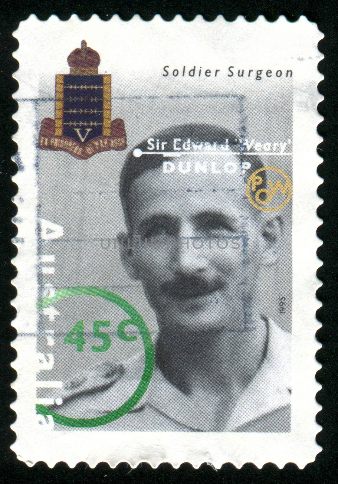 AUSTRALIA - CIRCA 1995: stamp printed by Australia, shows Sir Edward Dunlop, circa 1995