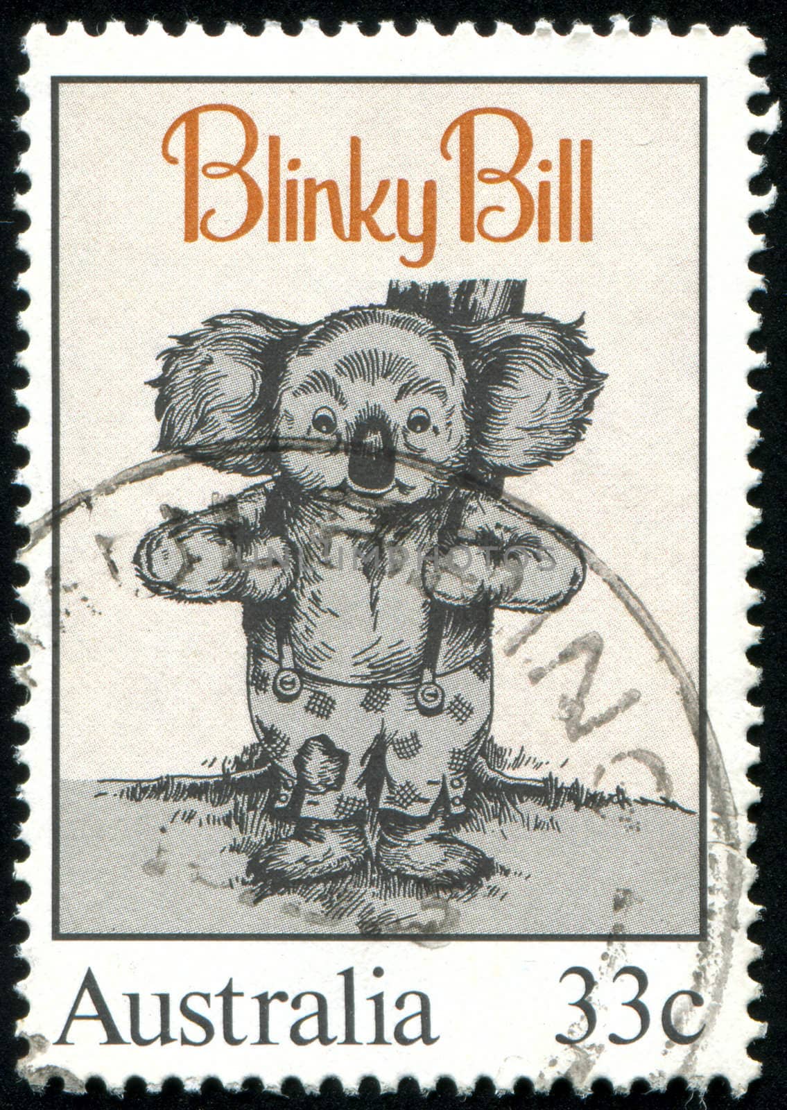 AUSTRALIA - CIRCA 1985: stamp printed by Australia, shows Blinky Bill, by Dorothy Wall, circa 1985
