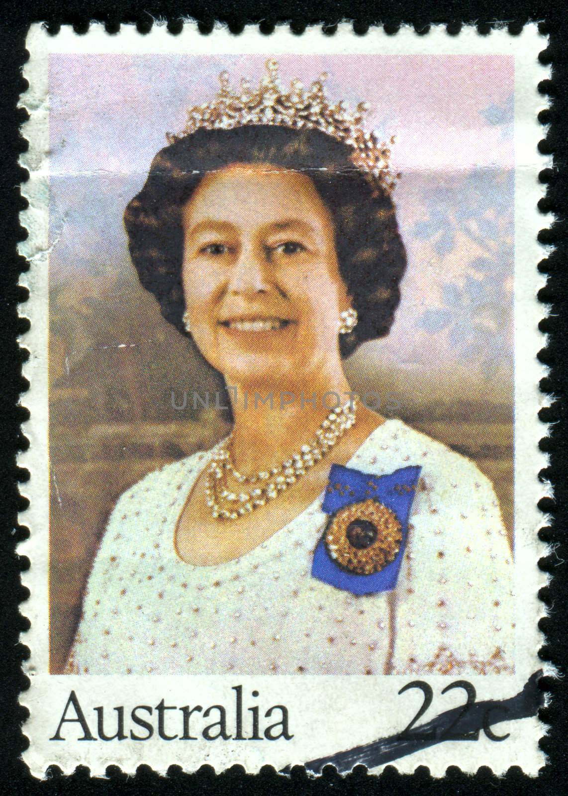 AUSTRALIA - CIRCA 1980: stamp printed by Australia, shows Queen Elizabeth II, circa 1980