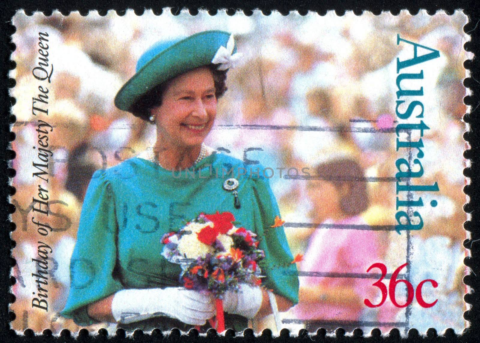 AUSTRALIA - CIRCA 1987: stamp printed by Australia, shows Queen Elizabeth II, circa 1987