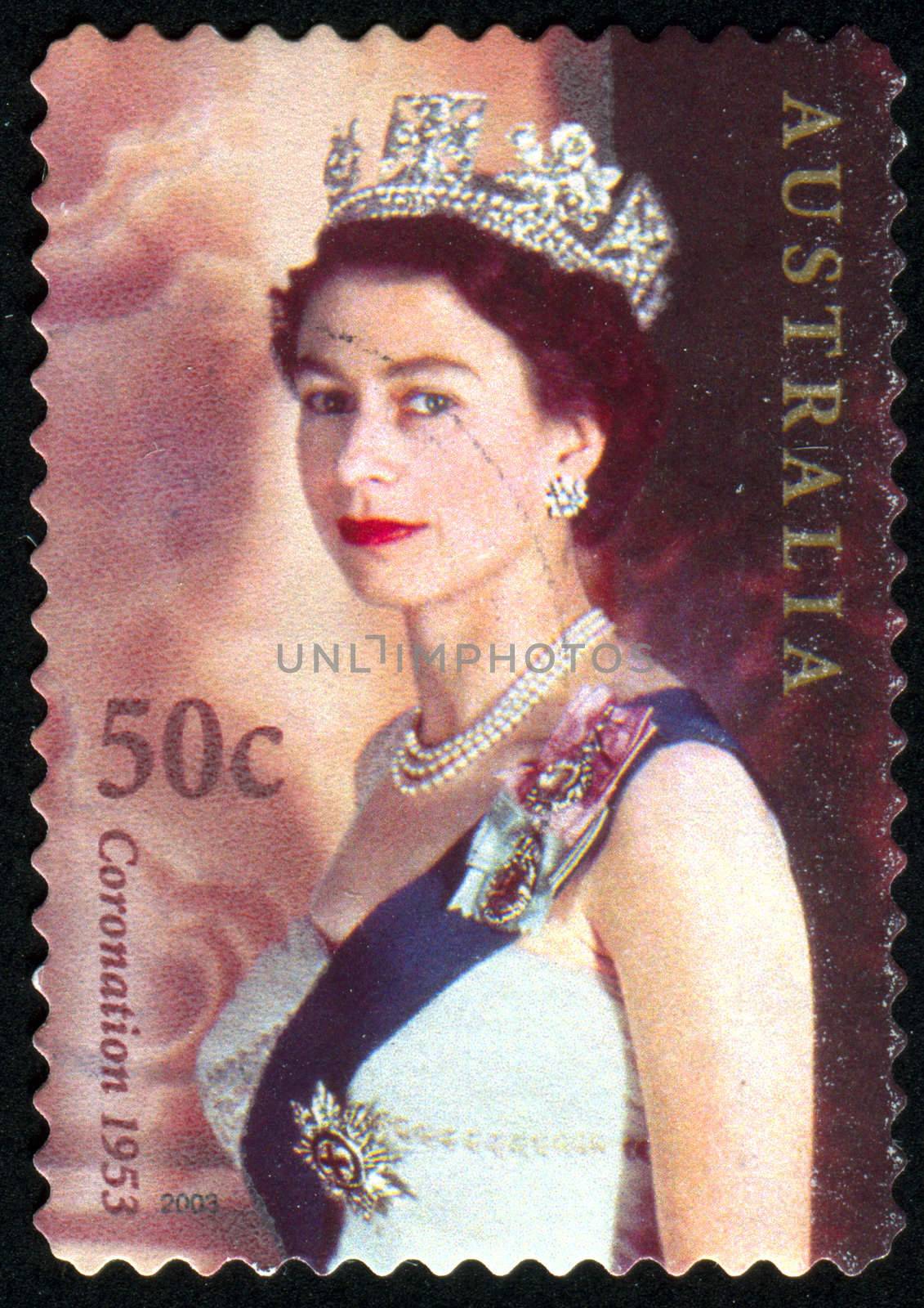 AUSTRALIA - CIRCA 2003: stamp printed by Australia, shows Queen Elizabeth II, circa 2003