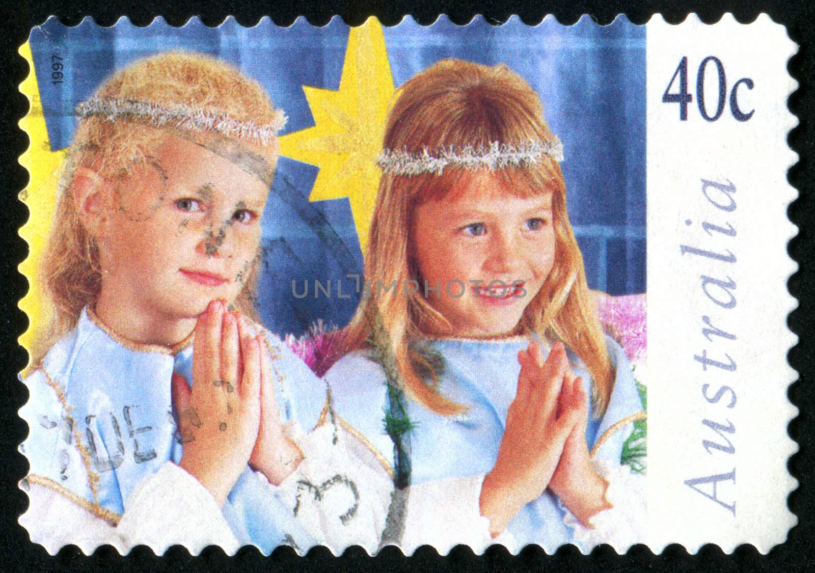 AUSTRALIA - CIRCA 1997: stamp printed by Australia, shows Angels, circa 1997