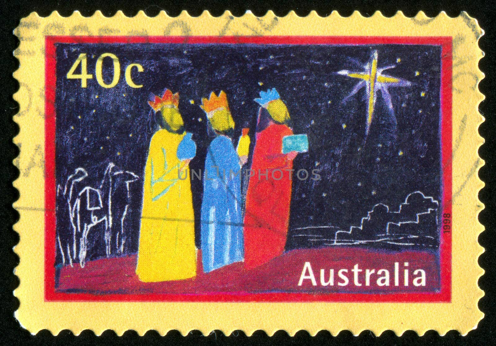 AUSTRALIA - CIRCA 1998: stamp printed by Australia, shows Magi, circa 1998