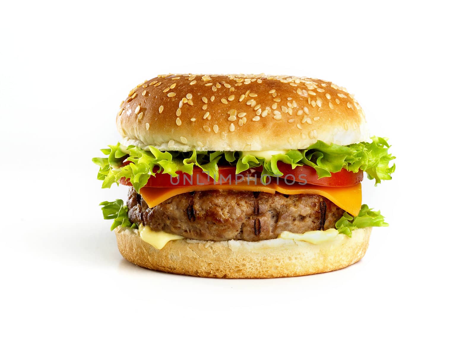 hamburger isolated on white background