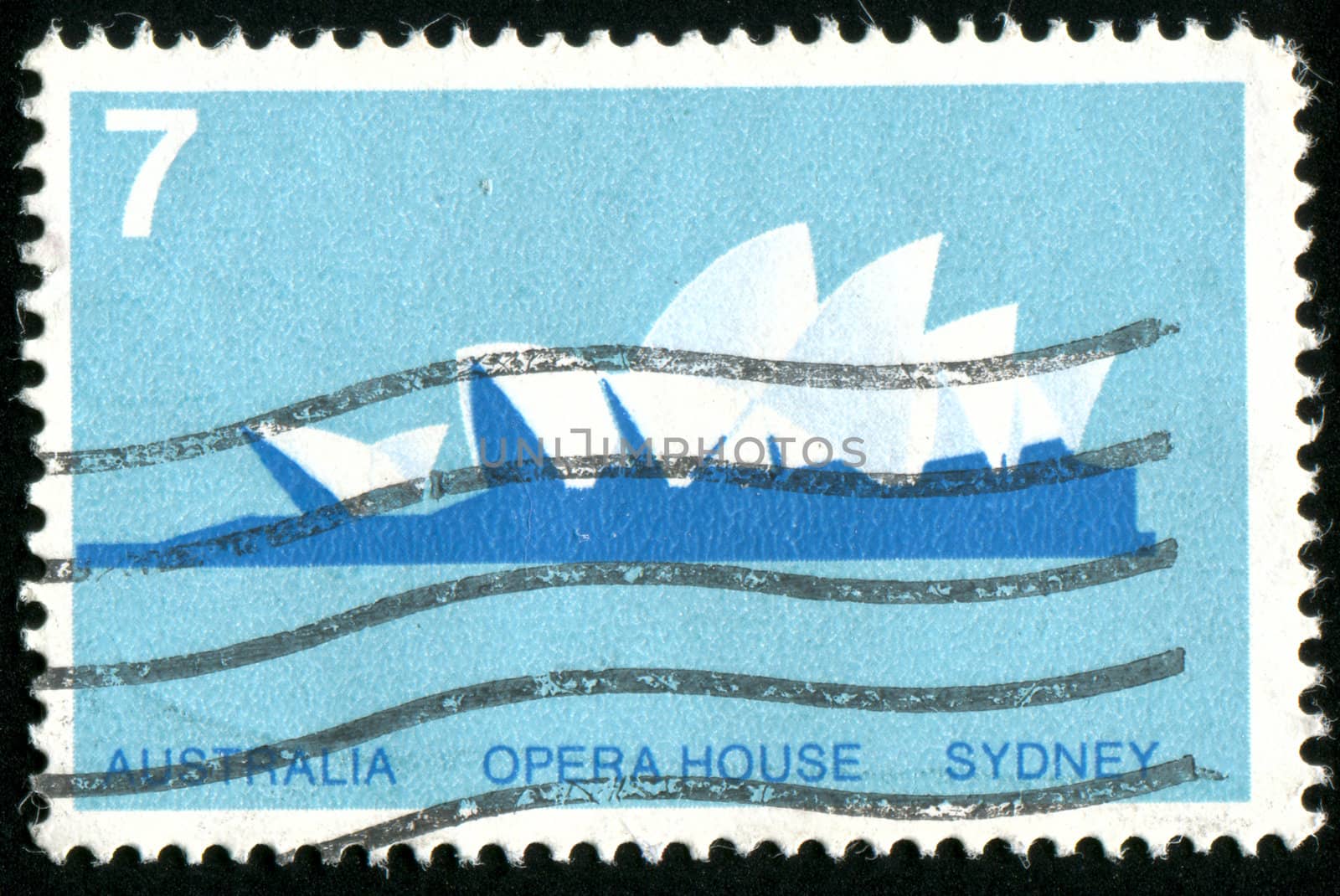 AUSTRALIA - CIRCA 1973: stamp printed by Australia, shows Opera House, Sydney, circa 1973