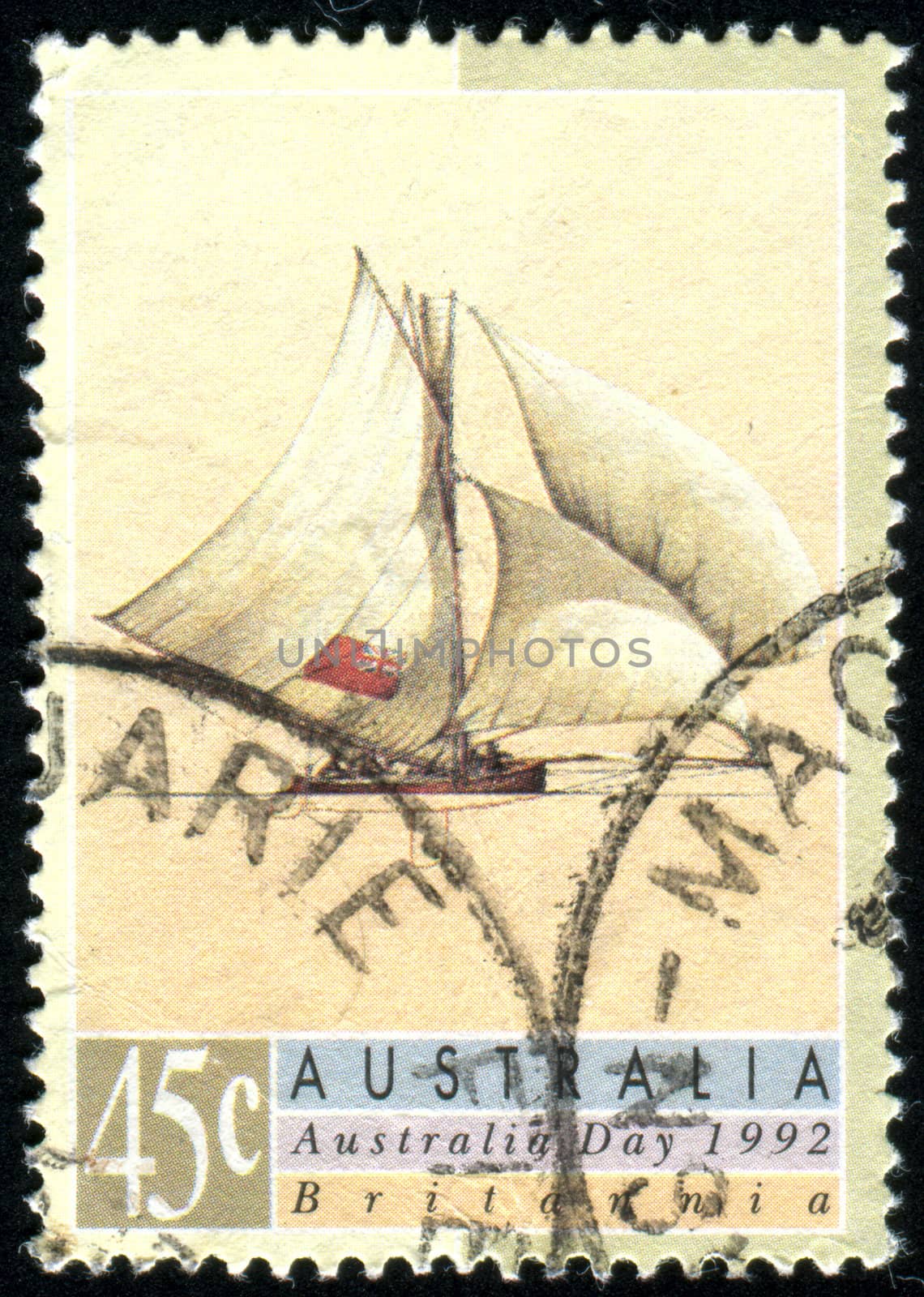 AUSTRALIA - CIRCA 1992: stamp printed by Australia, shows Sailing Ship, circa 1992