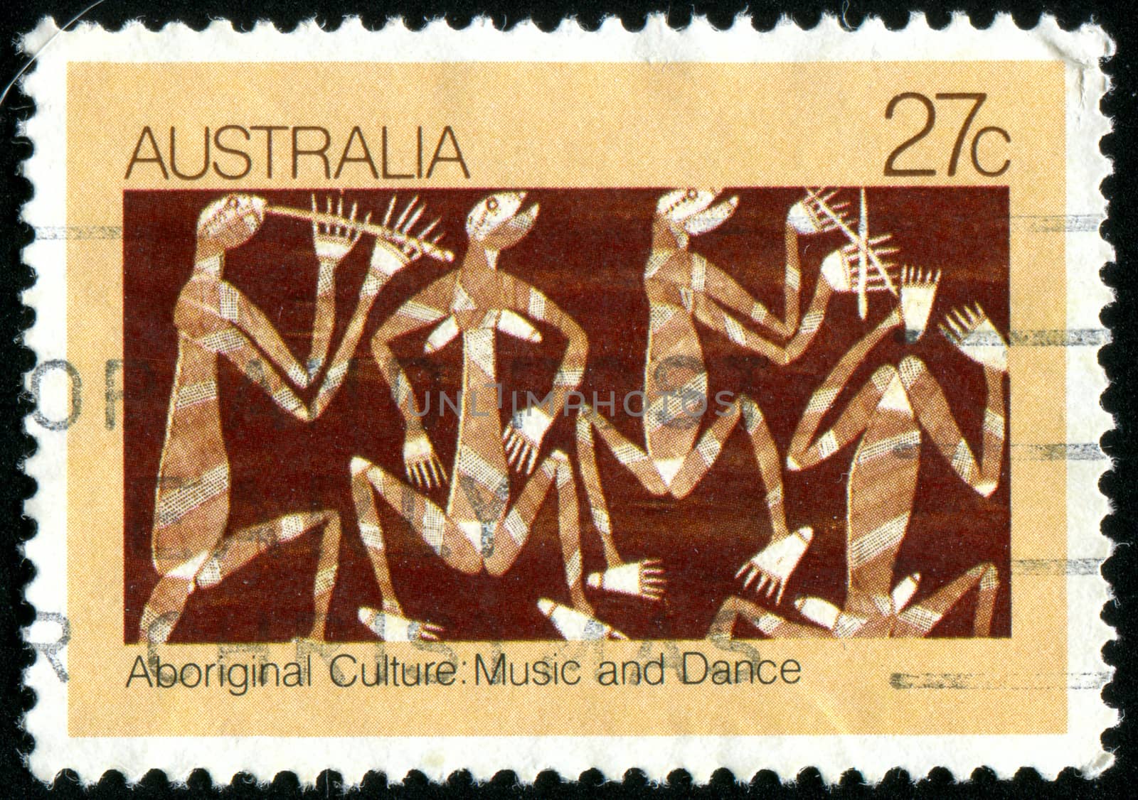 AUSTRALIA - CIRCA 1982: stamp printed by Australia, shows Aboriginal painting, circa 1982