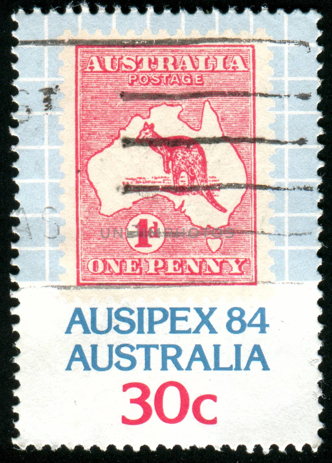 AUSTRALIA - CIRCA 1984: stamp printed by Australia, shows australia map, circa 1984