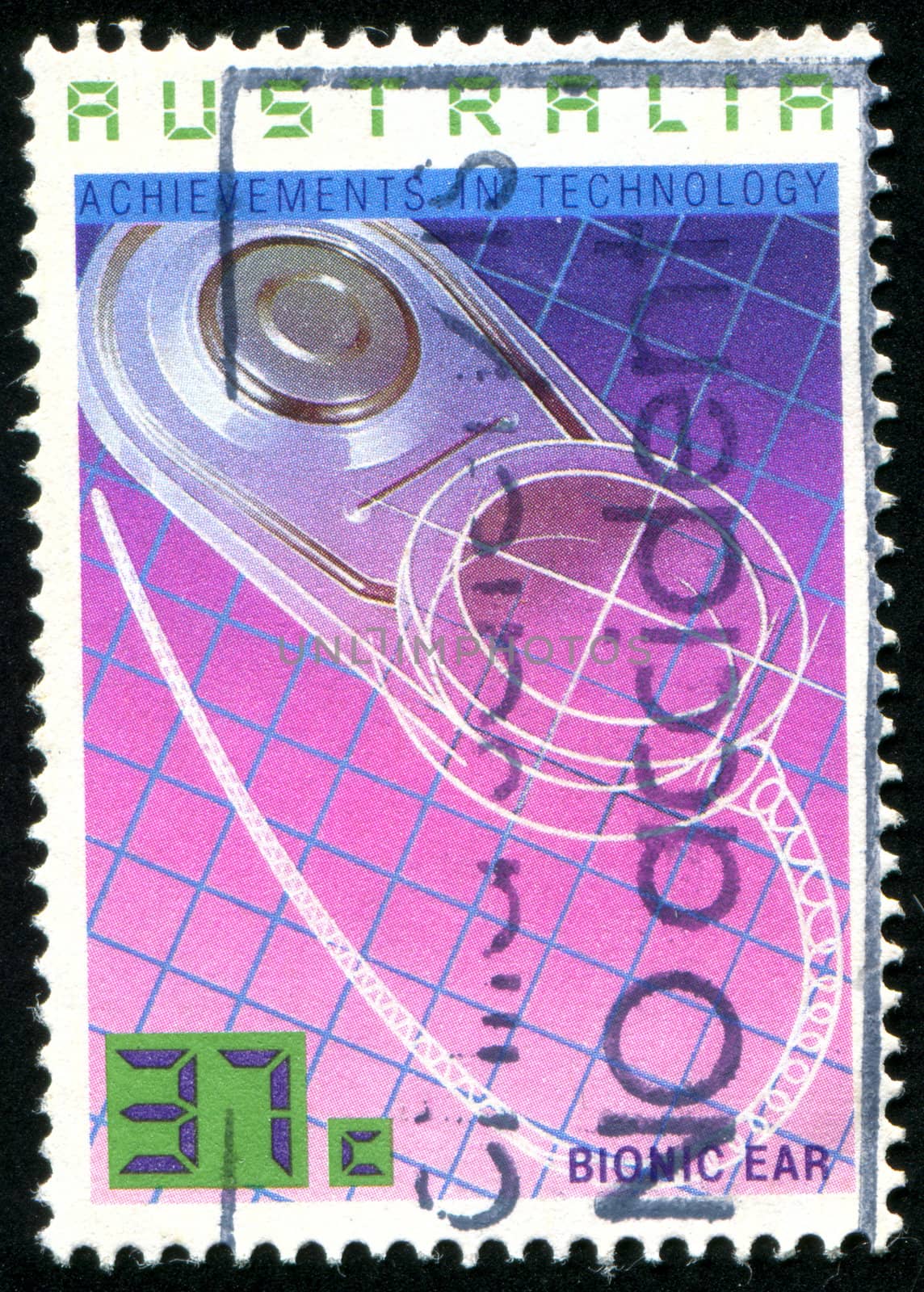 AUSTRALIA - CIRCA 1987: stamp printed by Australia, shows Bionic ear, circa 1987