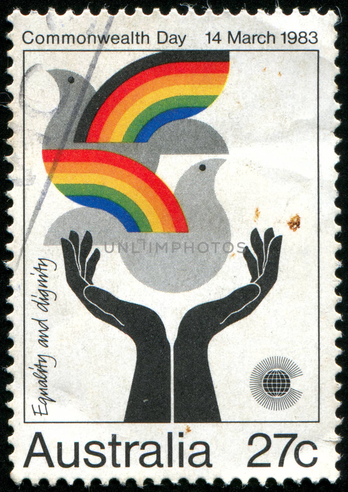 AUSTRALIA - CIRCA 1983: stamp printed by Australia, shows Peace, harmony, circa 1983