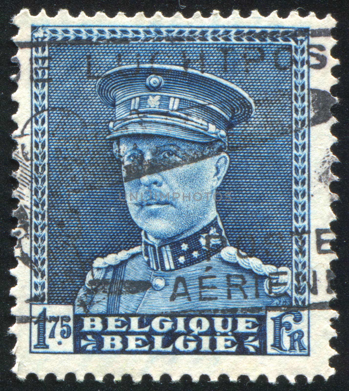 BELGIUM - CIRCA 1900: stamp printed by Belgium, shows King Albert, circa 1900
