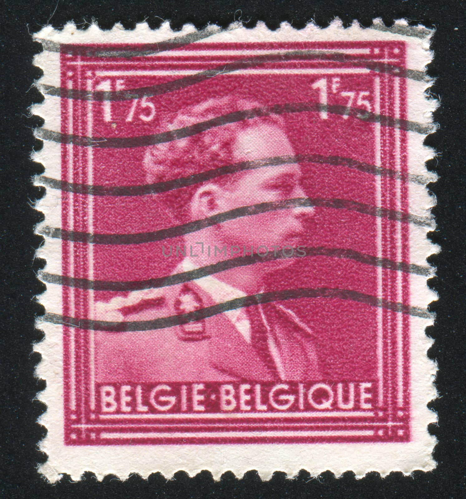 BELGIUM - CIRCA 1944: stamp printed by Belgium, shows Leopold III, circa 1944