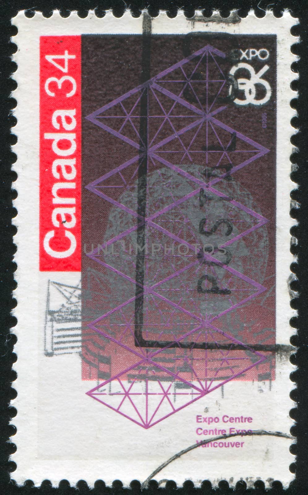 CANADA - CIRCA 1986: stamp printed by Canada, shows abstraction, circa 1986