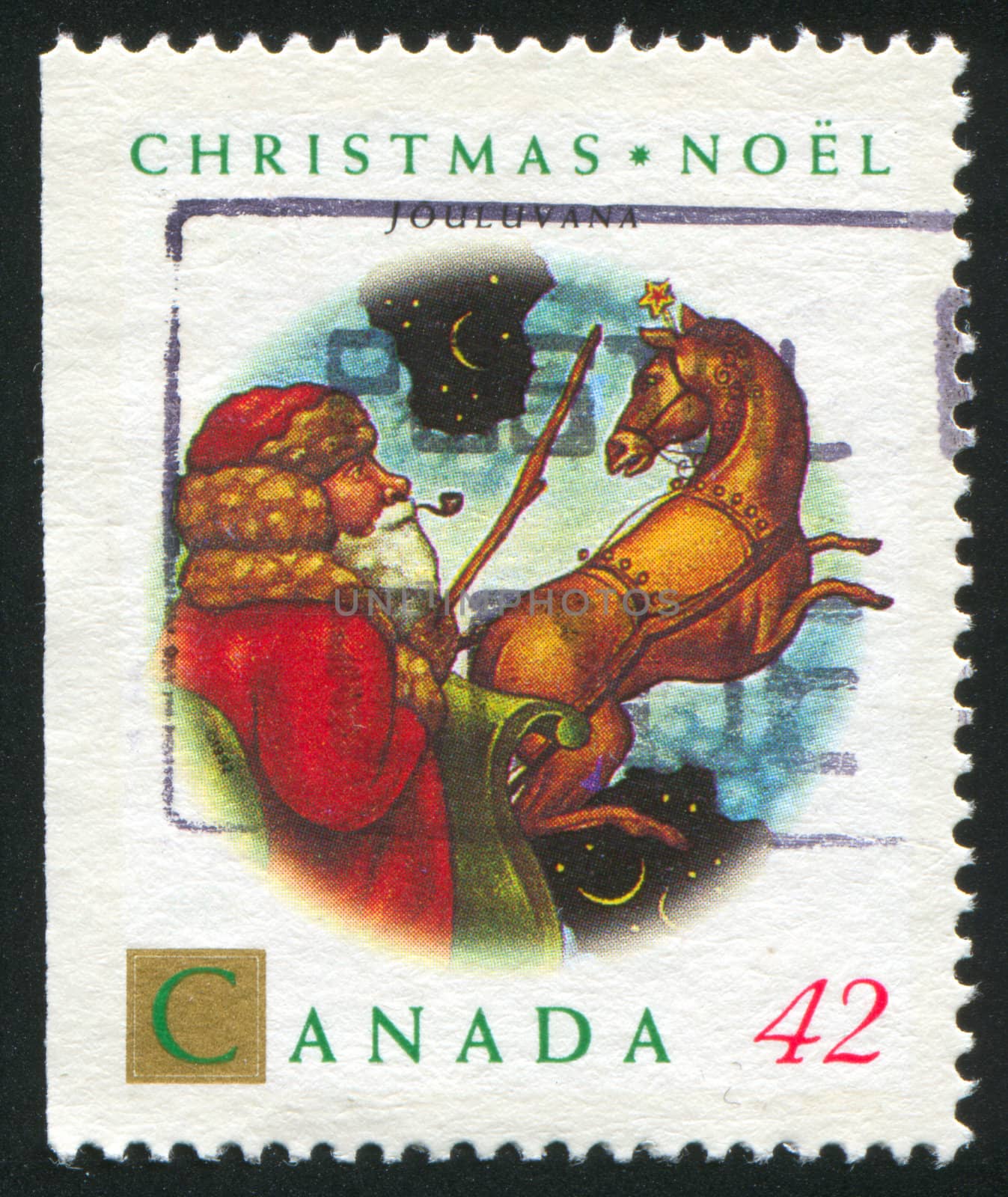 CANADA - CIRCA 1992: stamp printed by Canada, shows Santa Claus, circa 1992