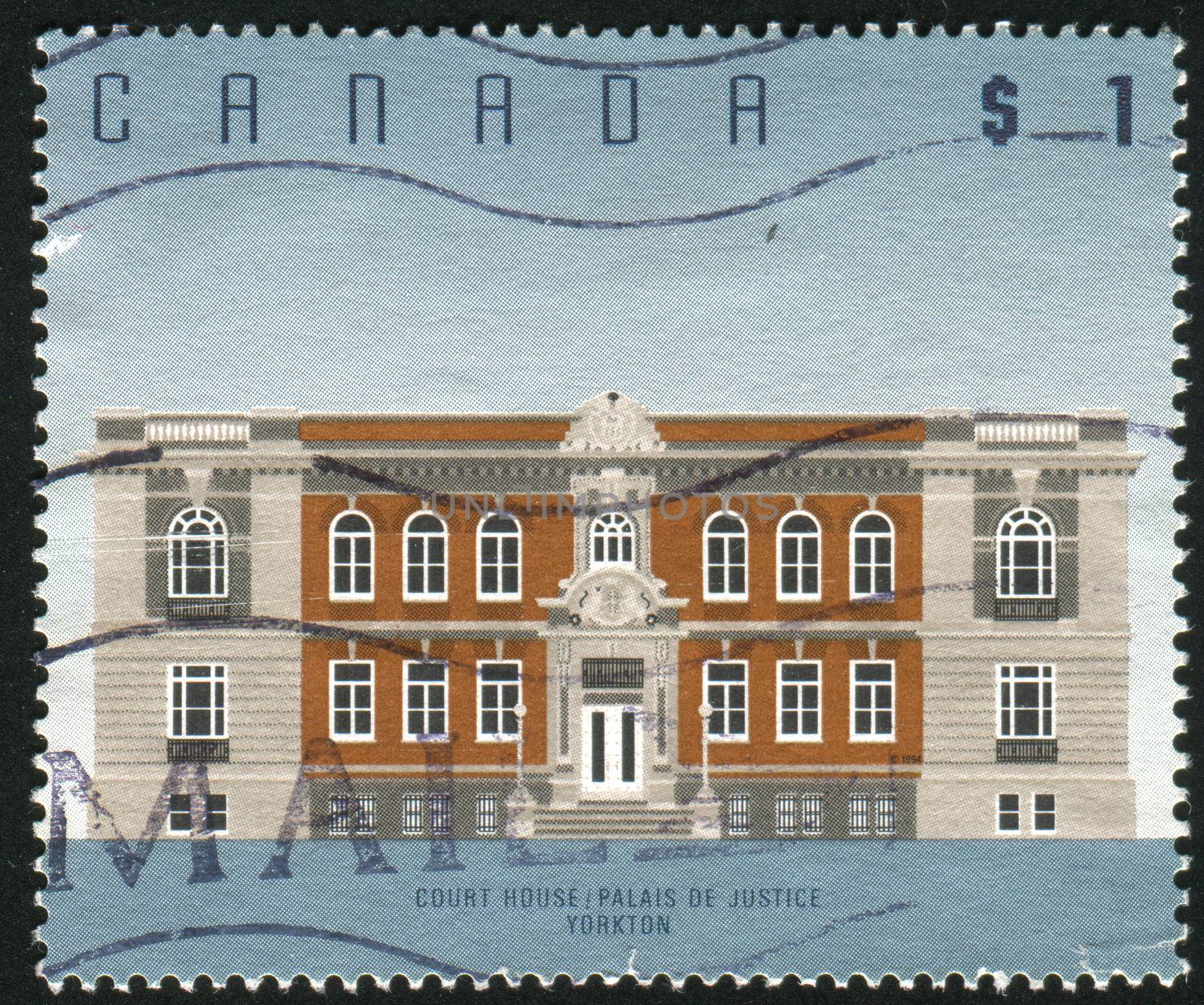 CANADA - CIRCA 1994: stamp printed by Canada, shows Court House, Yorkton, circa 1994