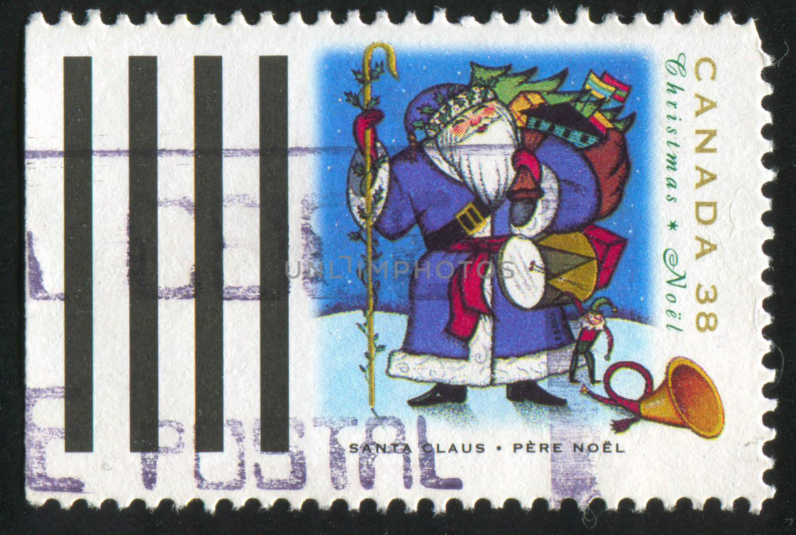 CANADA - CIRCA 1993: stamp printed by Canada, shows Santa Claus, circa 1993