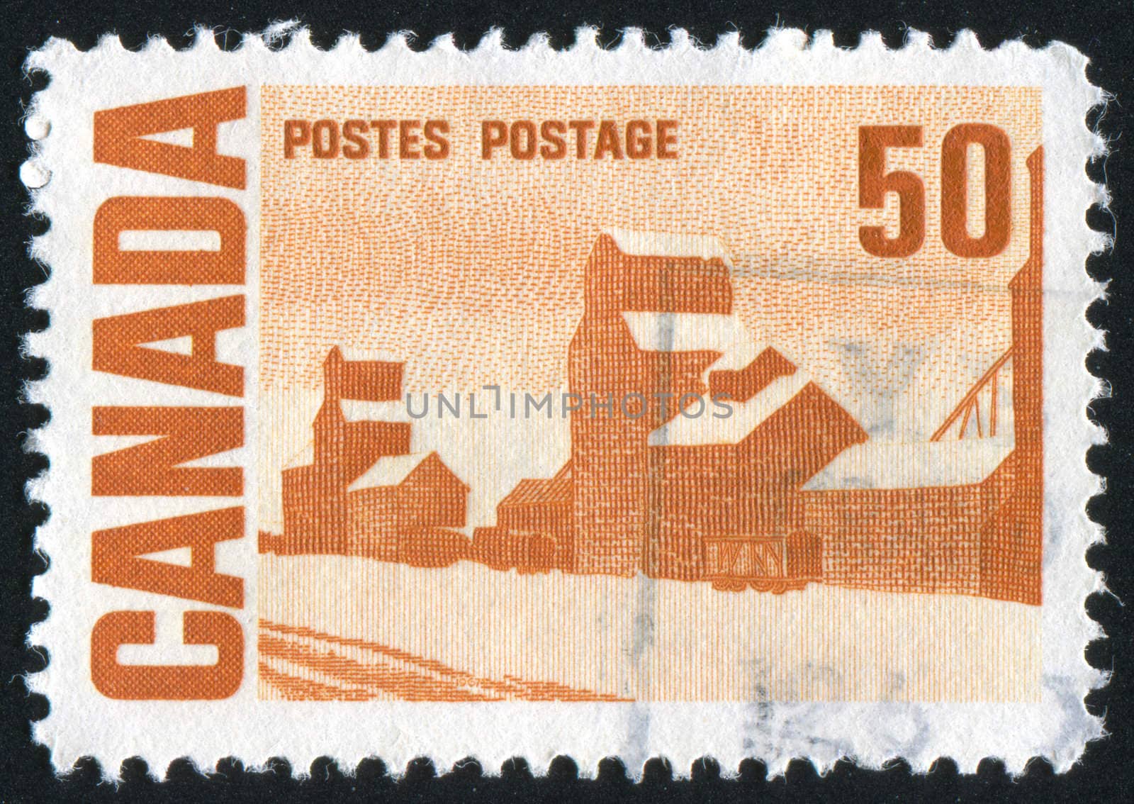 CANADA - CIRCA 1967: stamp printed by Canada, shows Summer�s Stores� by John Ensor, circa 1967