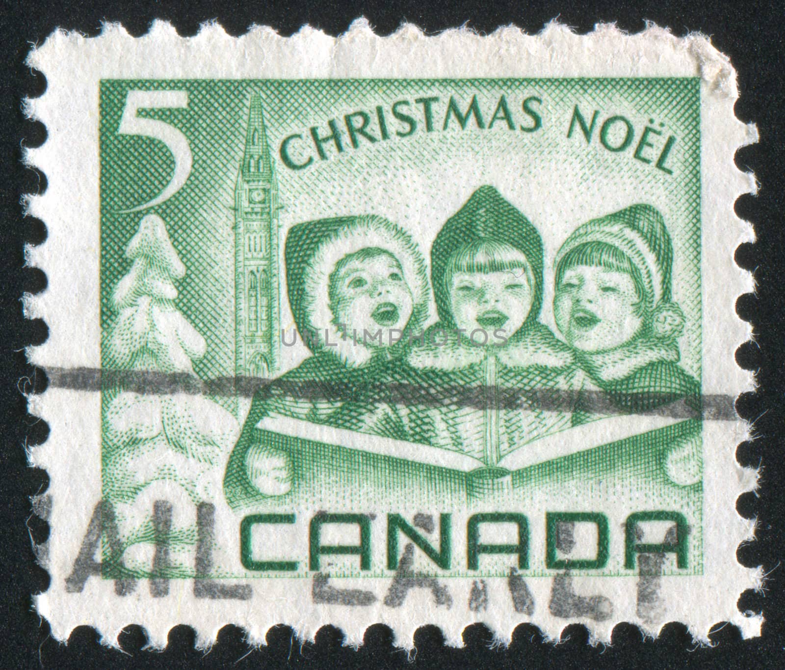 CANADA - CIRCA 1967: stamp printed by Canada, shows Singing Children, circa 1967