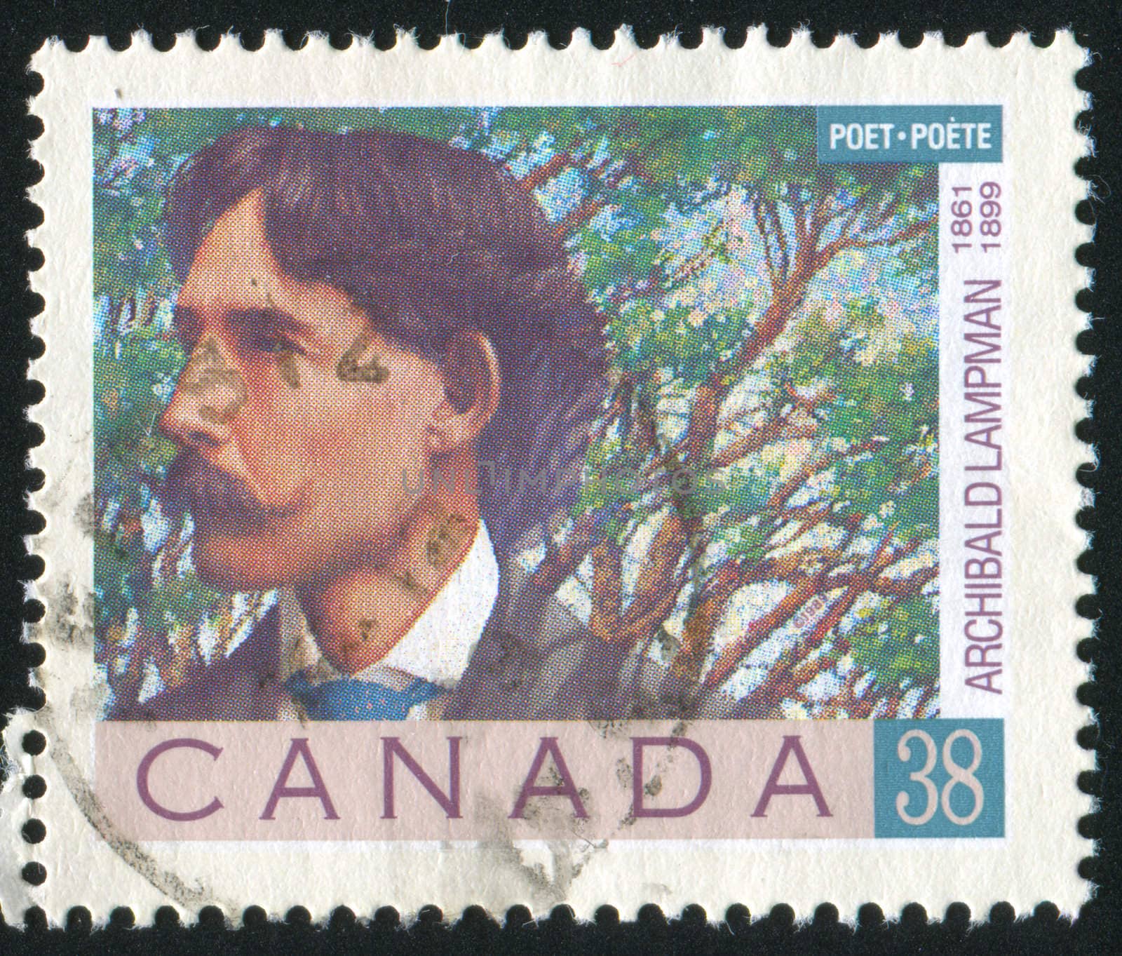 CANADA - CIRCA 1989: stamp printed by Canada, shows Archibald Lampman, circa 1989