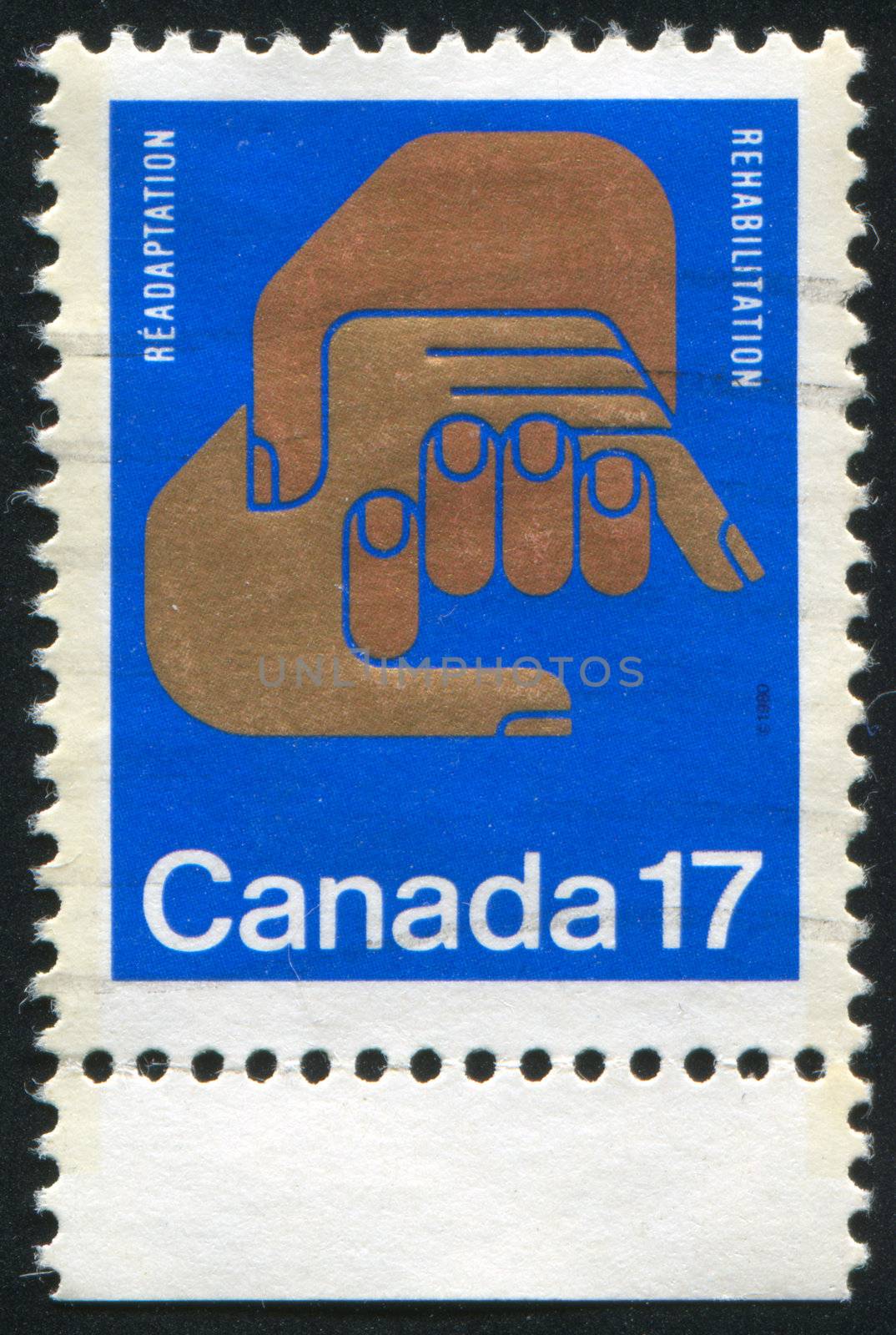 CANADA - CIRCA 1980: stamp printed by Canada, shows Helping Hands, circa 1980