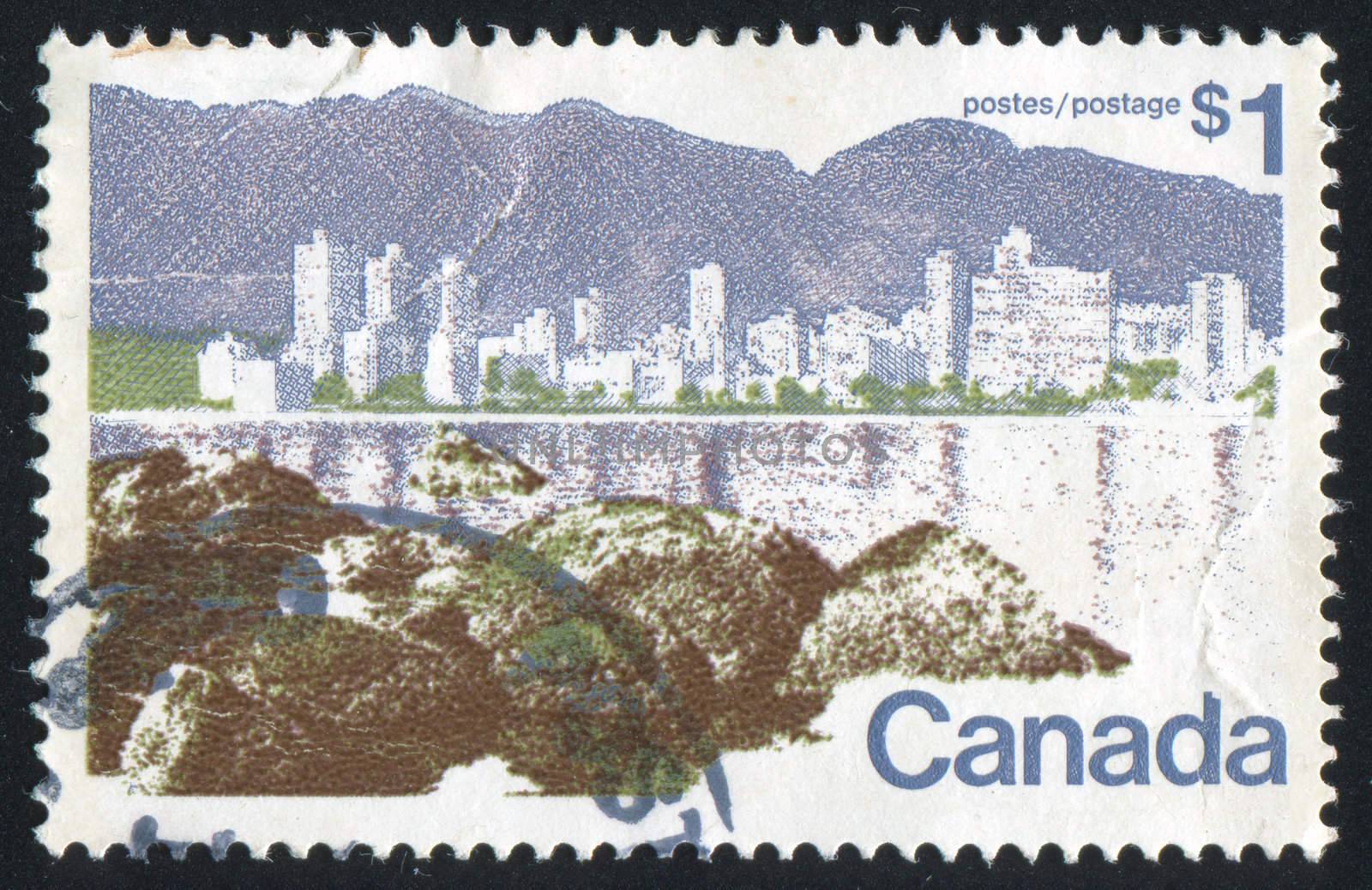 CANADA - CIRCA 1973: stamp printed by Canada, shows Vancouver, circa 1973