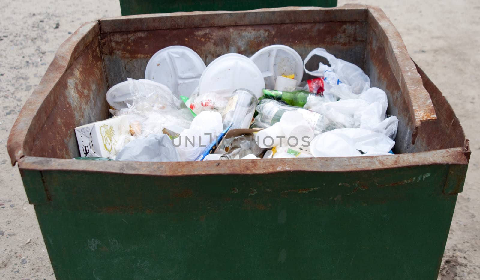 High resolution image. Container for dust. Dust dump. Processing of a waste.