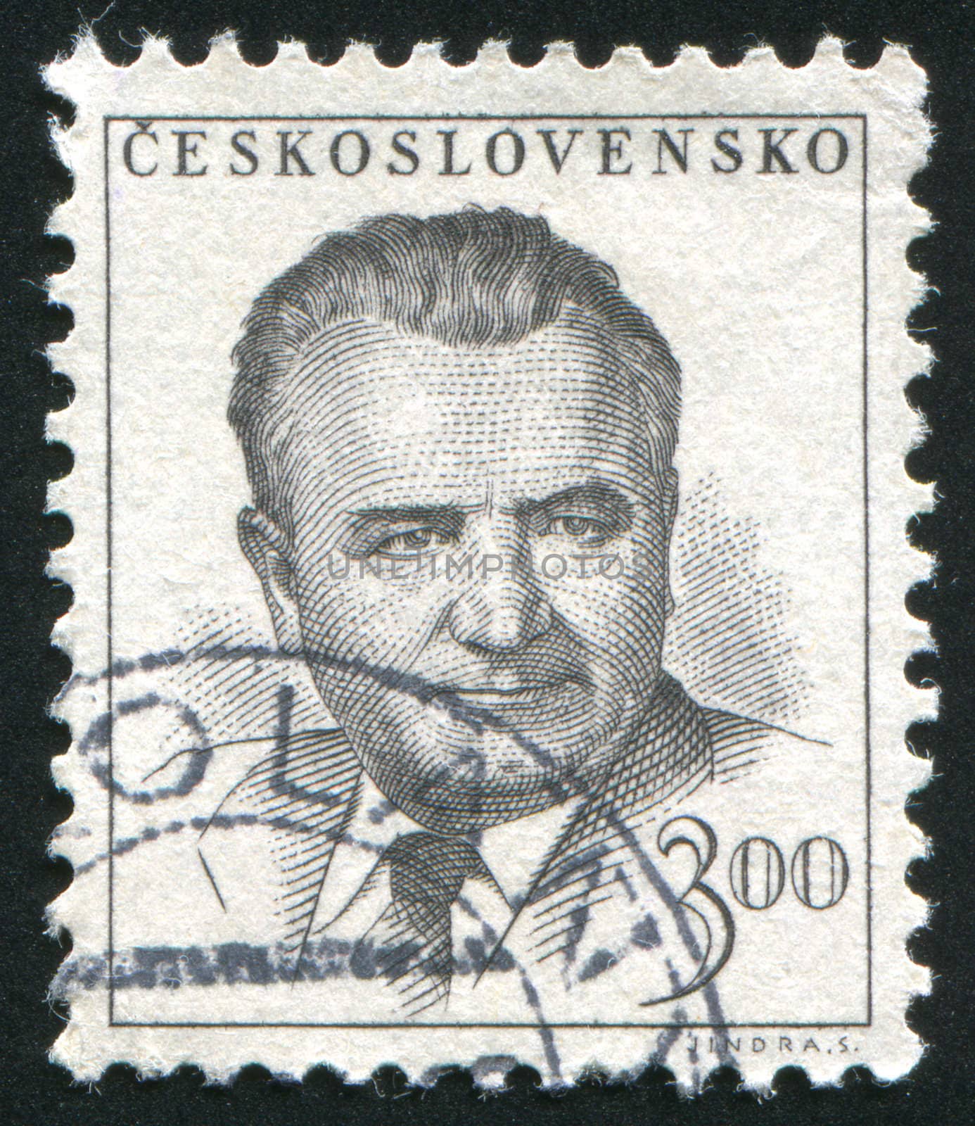 CZECHOSLOVAKIA - CIRCA 1948: stamp printed by Czechoslovakia, shows Klement Gottwald, circa 1948