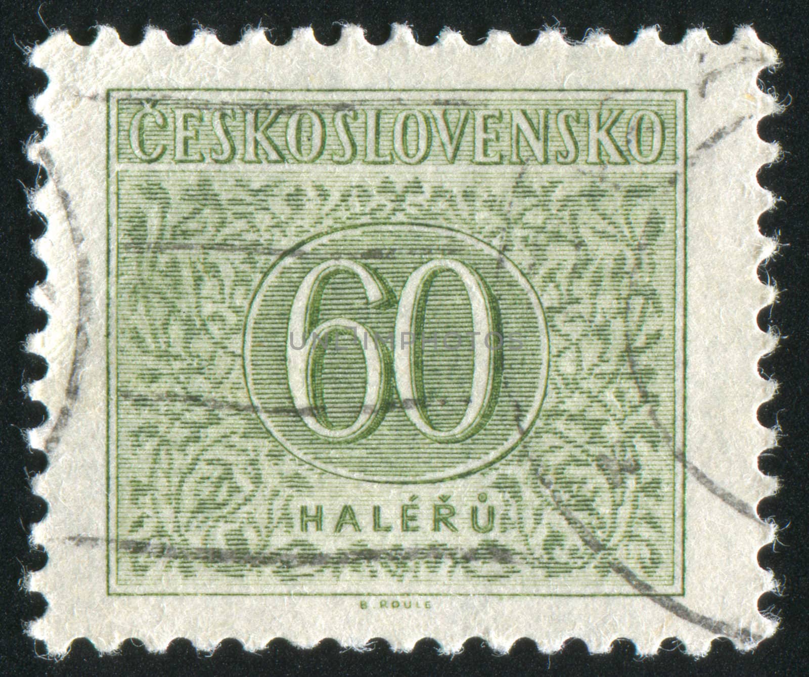 CZECHOSLOVAKIA - CIRCA 1954: stamp printed by Czechoslovakia, shows ornament, circa 1954