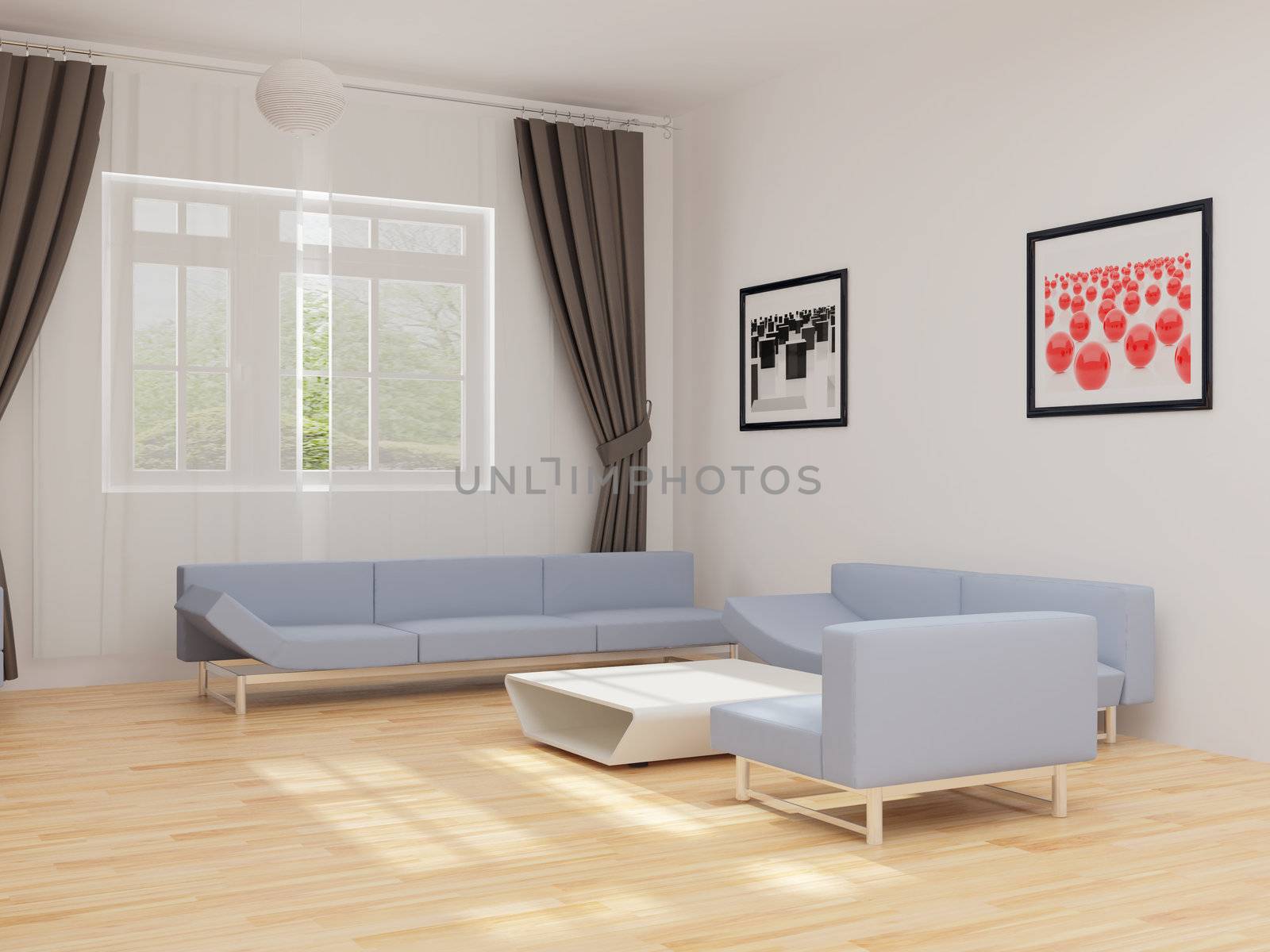 High resolution image interior. 3d illustration modern interior. Drawing room.