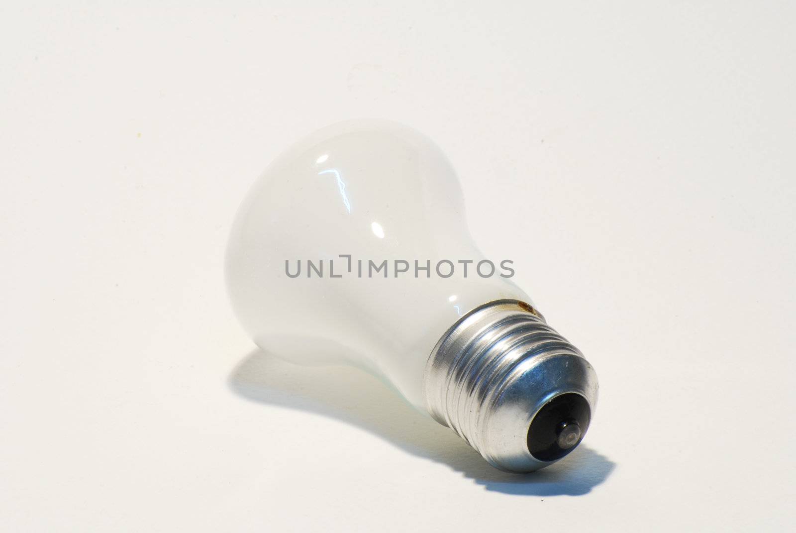 Isolated white fluorescent lamp. White background. 

