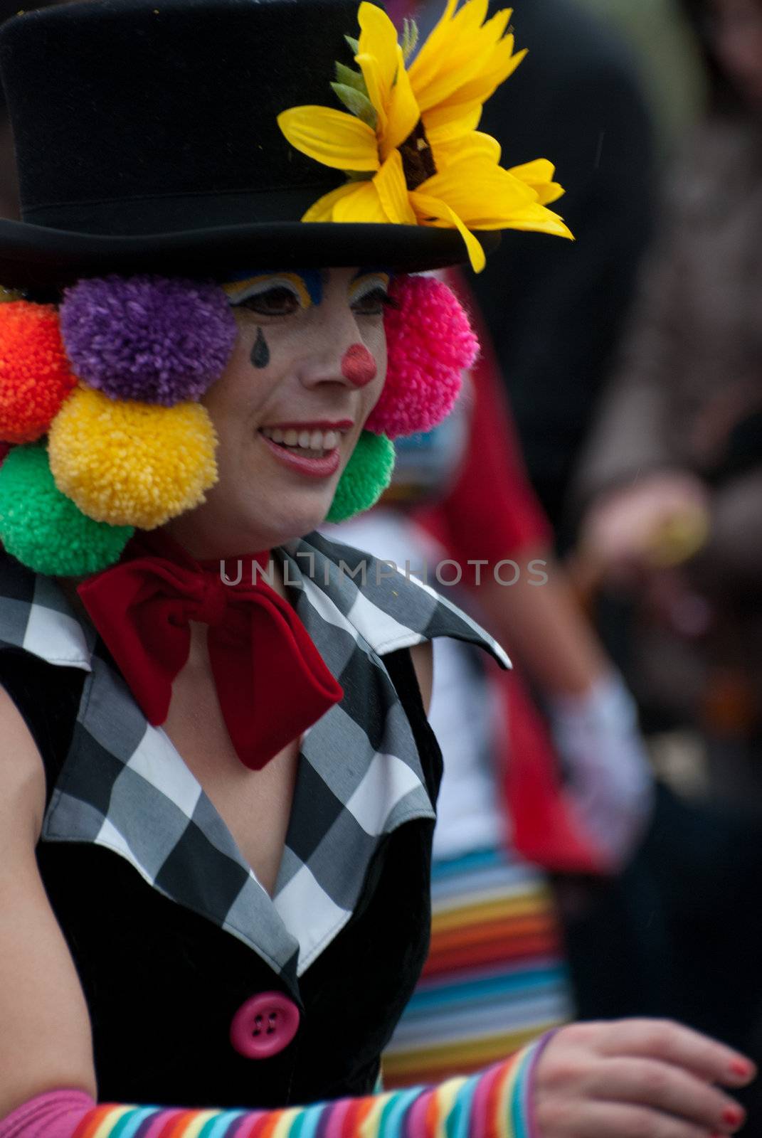 OVAR, PORTUGAL - MARCH 8: Group 'Palhacinhas'  during the Carnival Parade on March 8, 2011 in Ovar, Portugal.