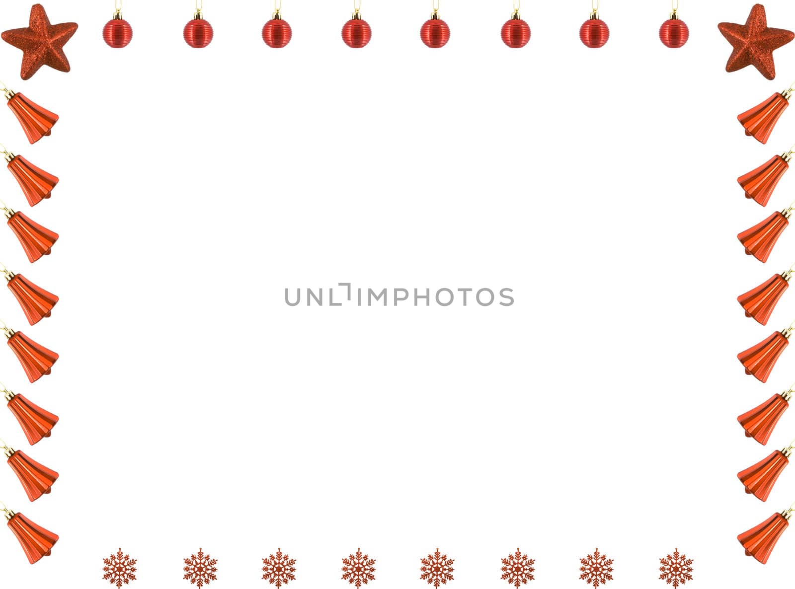 a few christmas decorations on the white background