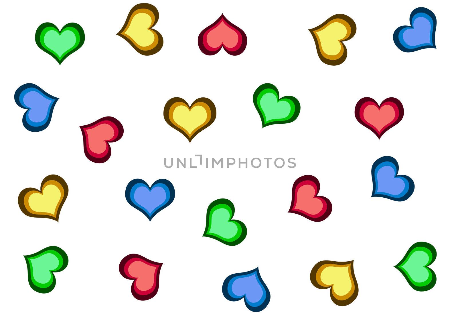 Background with Hearts by werg