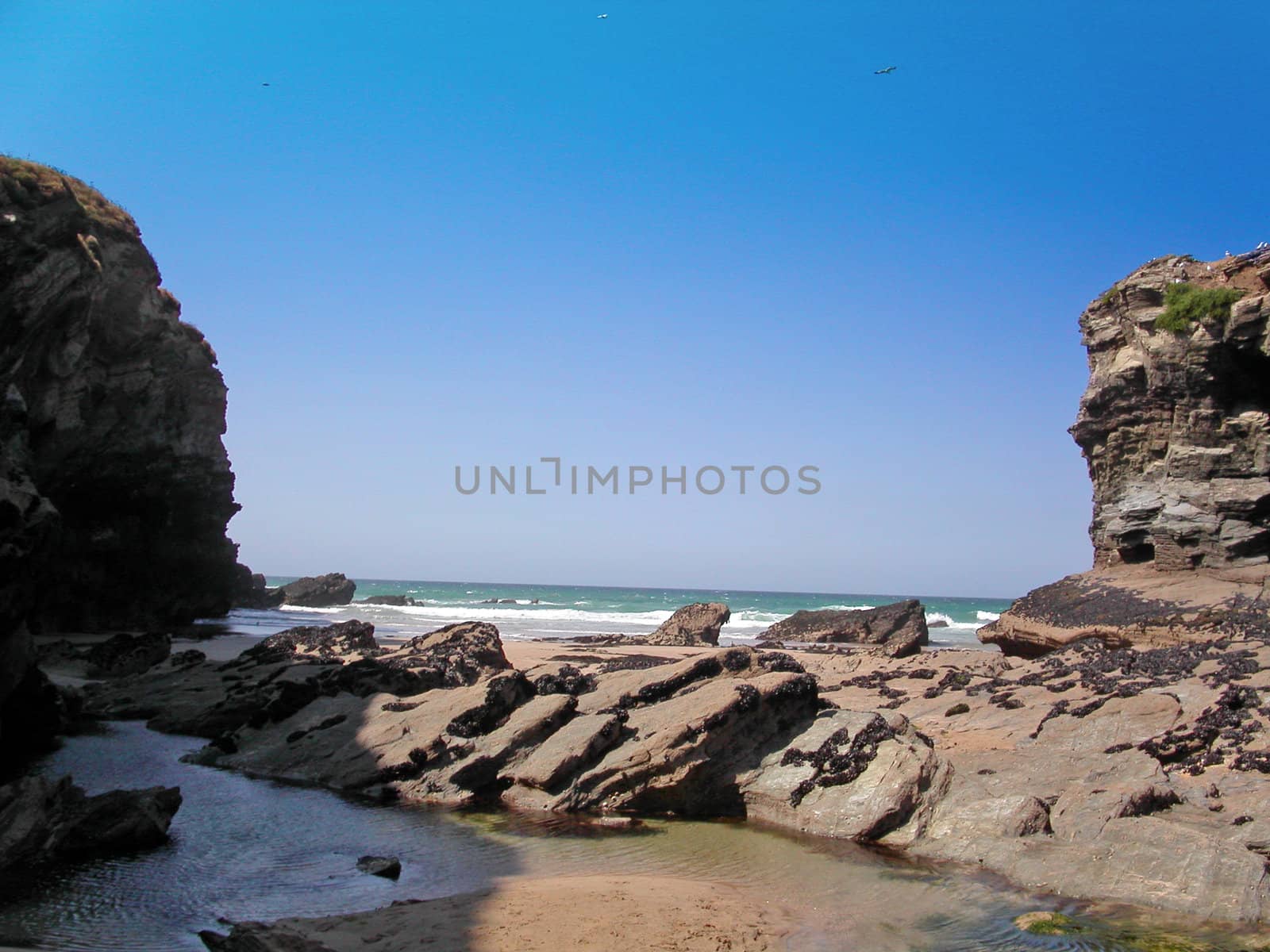 cornwall beach by lizapixels