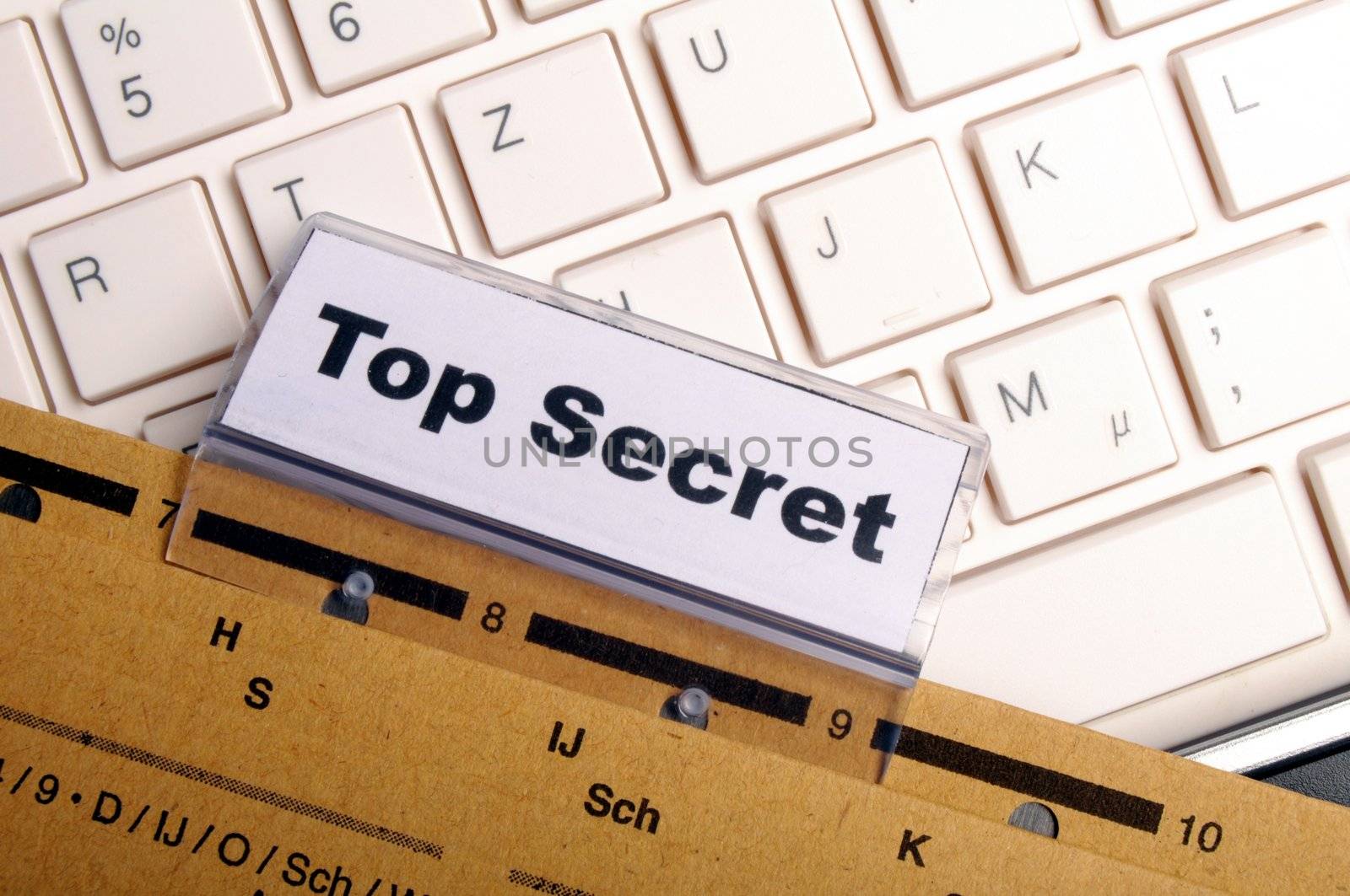 top secret folder or file in a business office