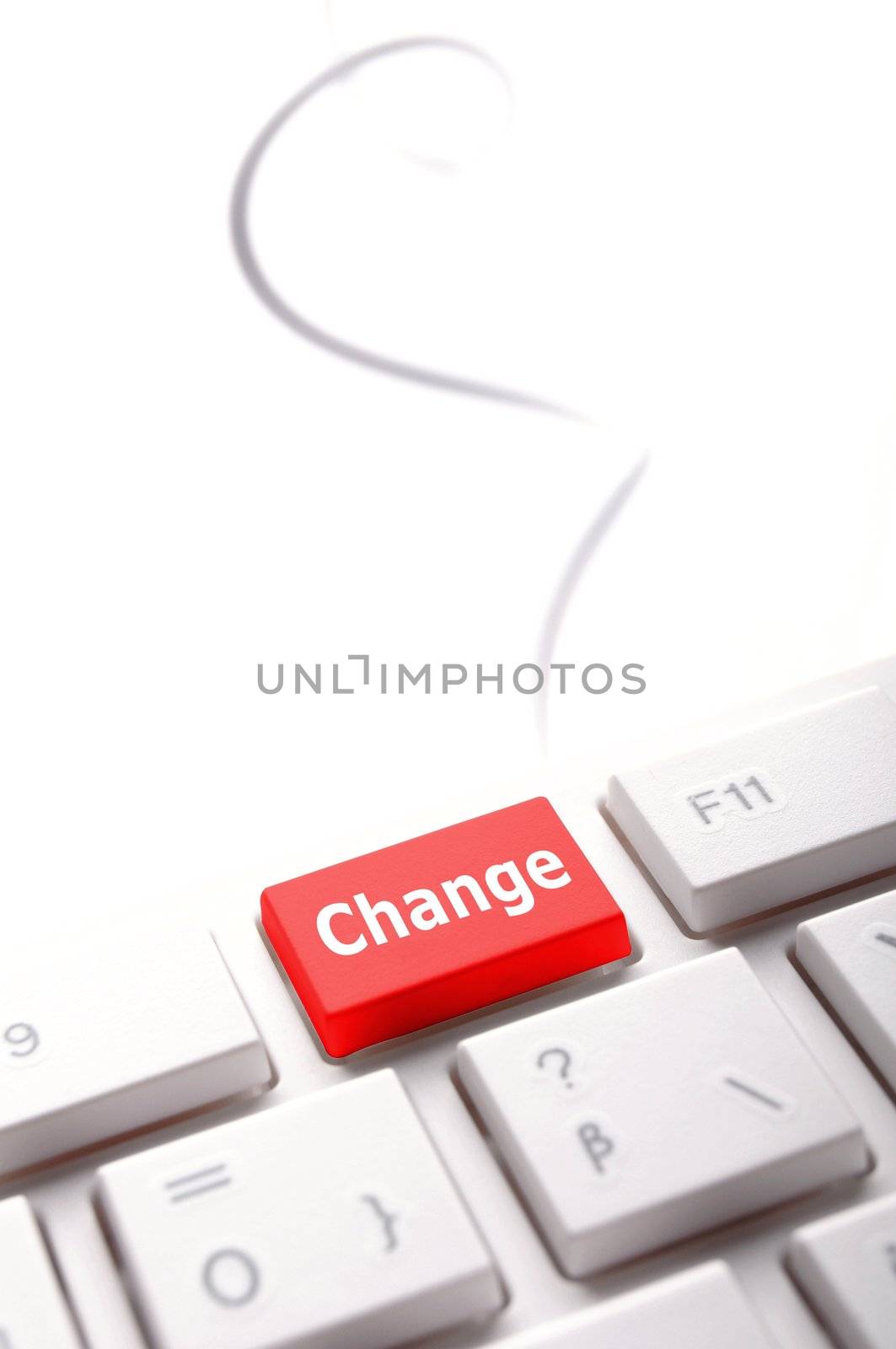 change ahead concept with key on keyboard