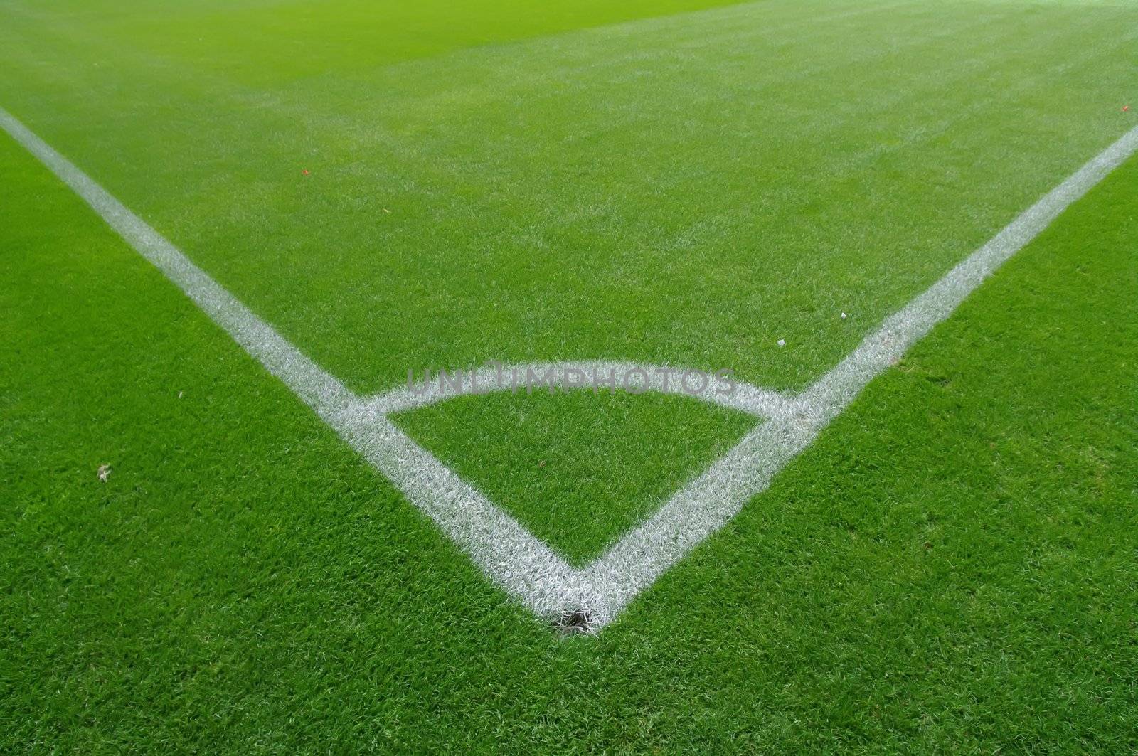 soccer field close-ups of markings of the field