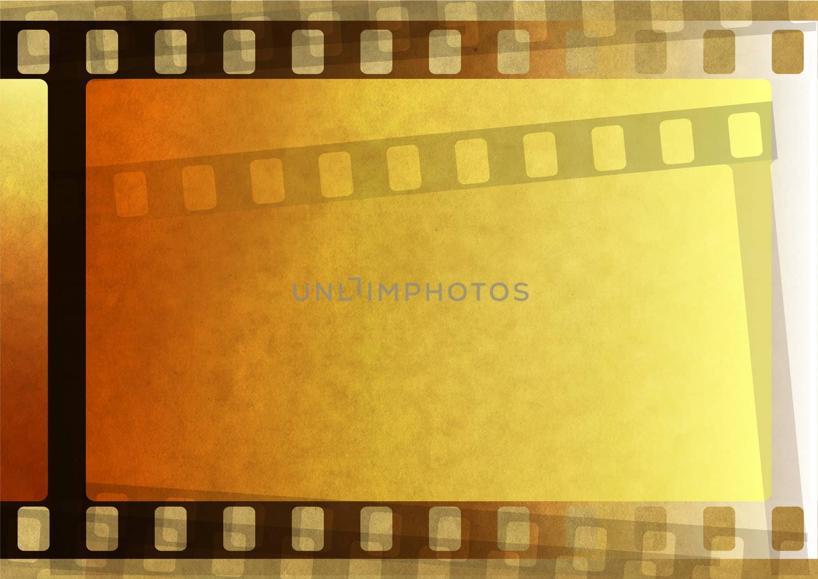 Old brown paper with fragmentary filmstrip. Background