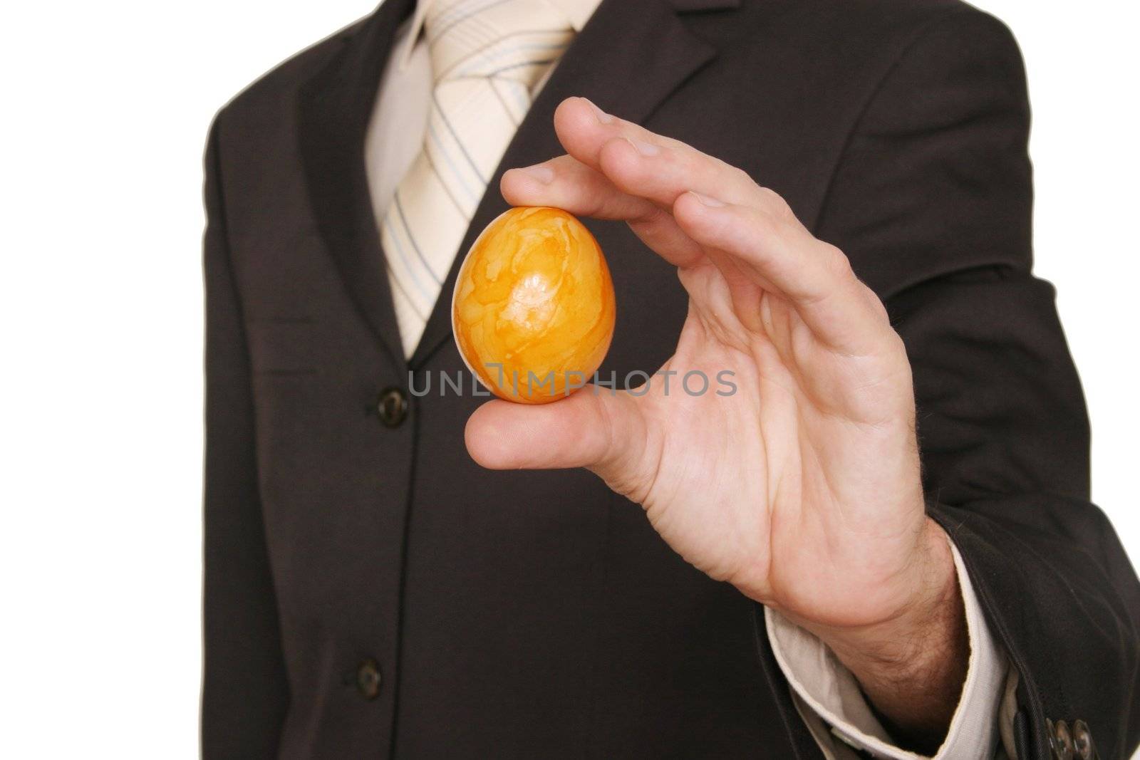 close up of business man in brown suit