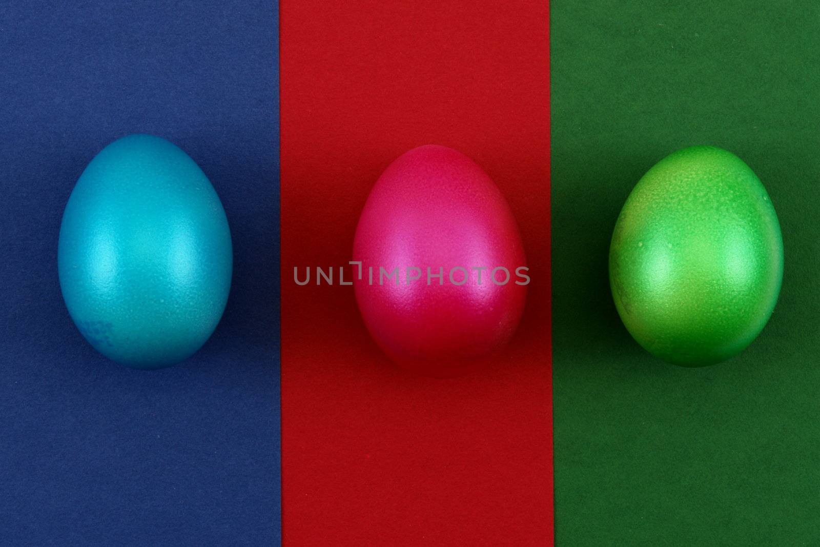 bright pastel colored easter eggs on  background